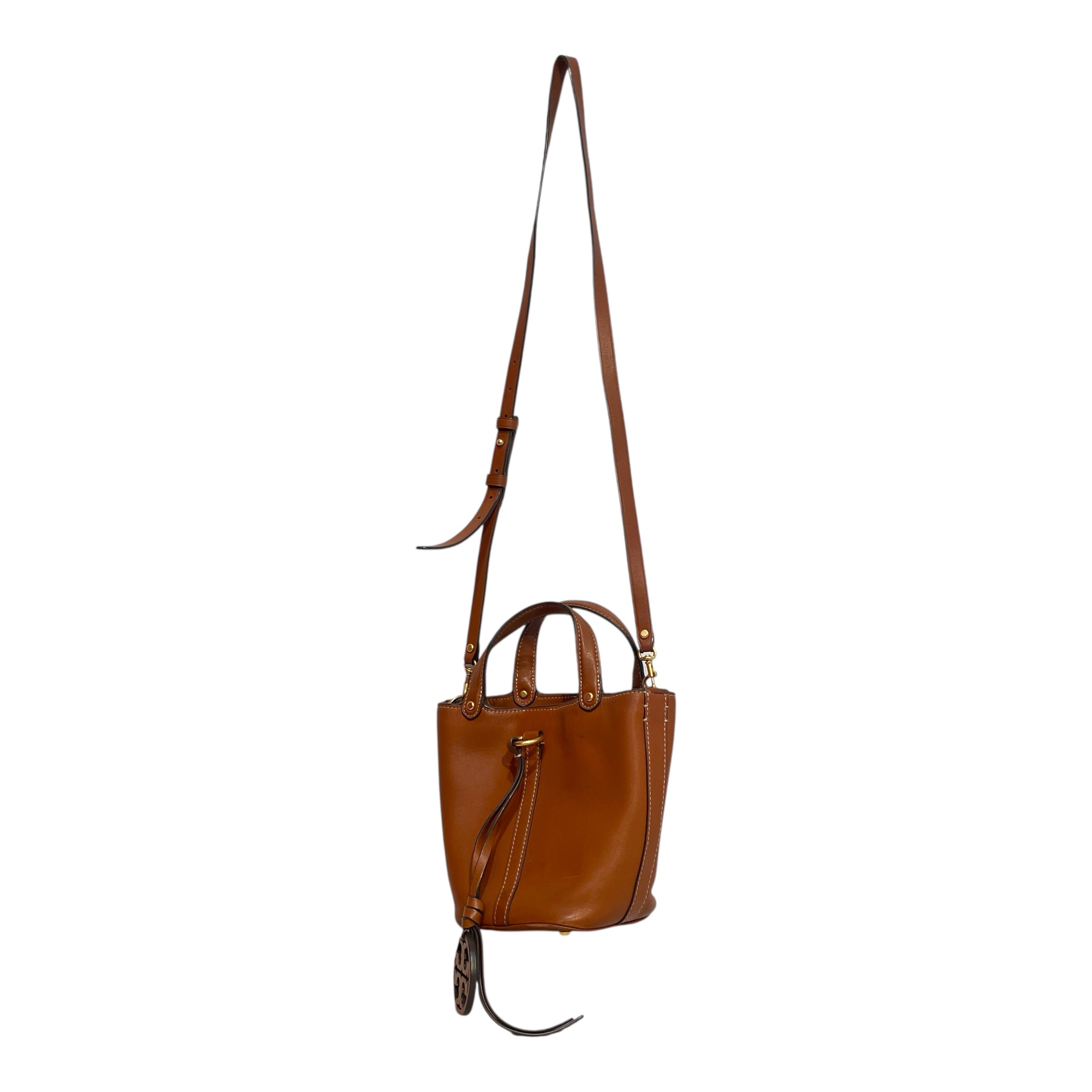 TORY BURCH/Cross Body Bag/Leather/BRW/Miller Mini Bucket Bag view 2