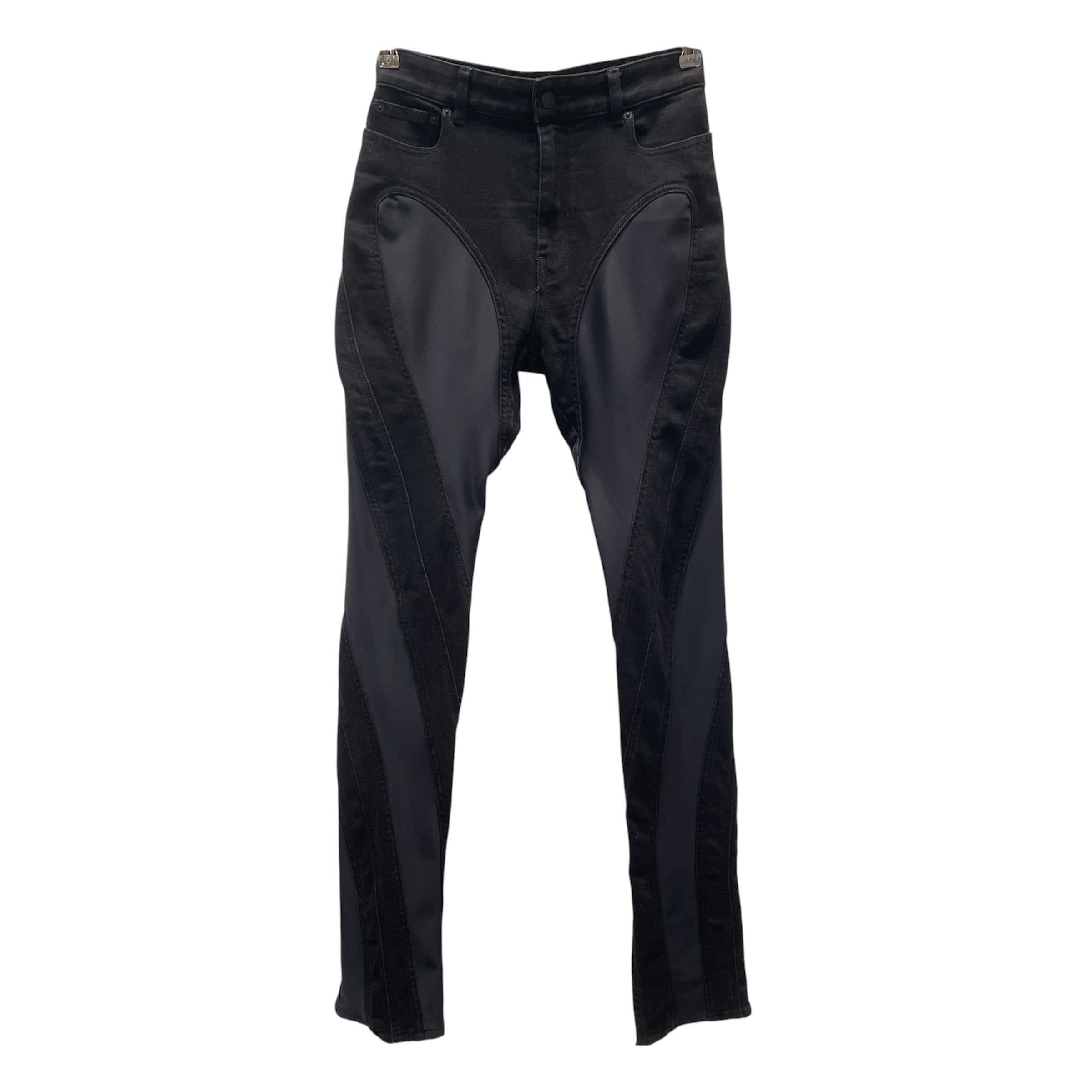 MUGLER/Skinny Pants/38/Denim/BLK/paneled skinny jeans view 2
