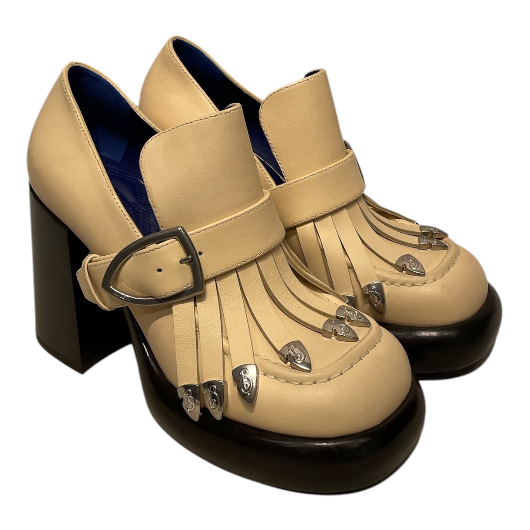 BURBERRY/Heels/EU 38/tassel heel loafer view 1