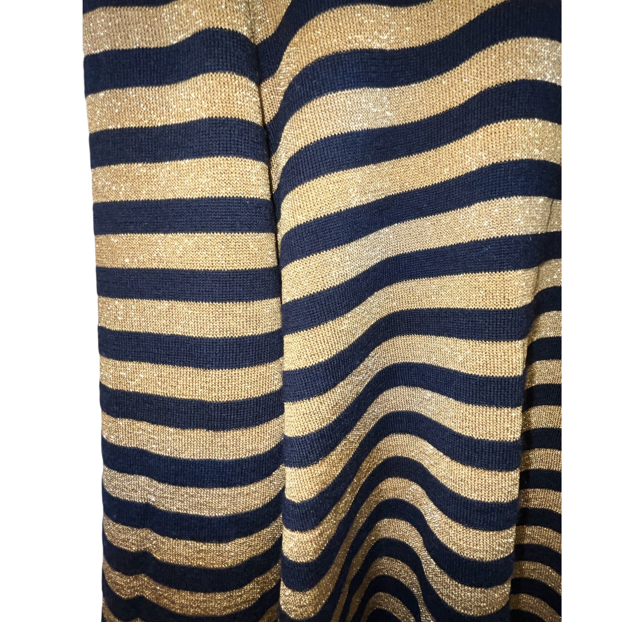 SAINT LAURENT/Sweater/L/Stripe/Cotton/GLD/STRIPED METALLIC SWEATER view 3
