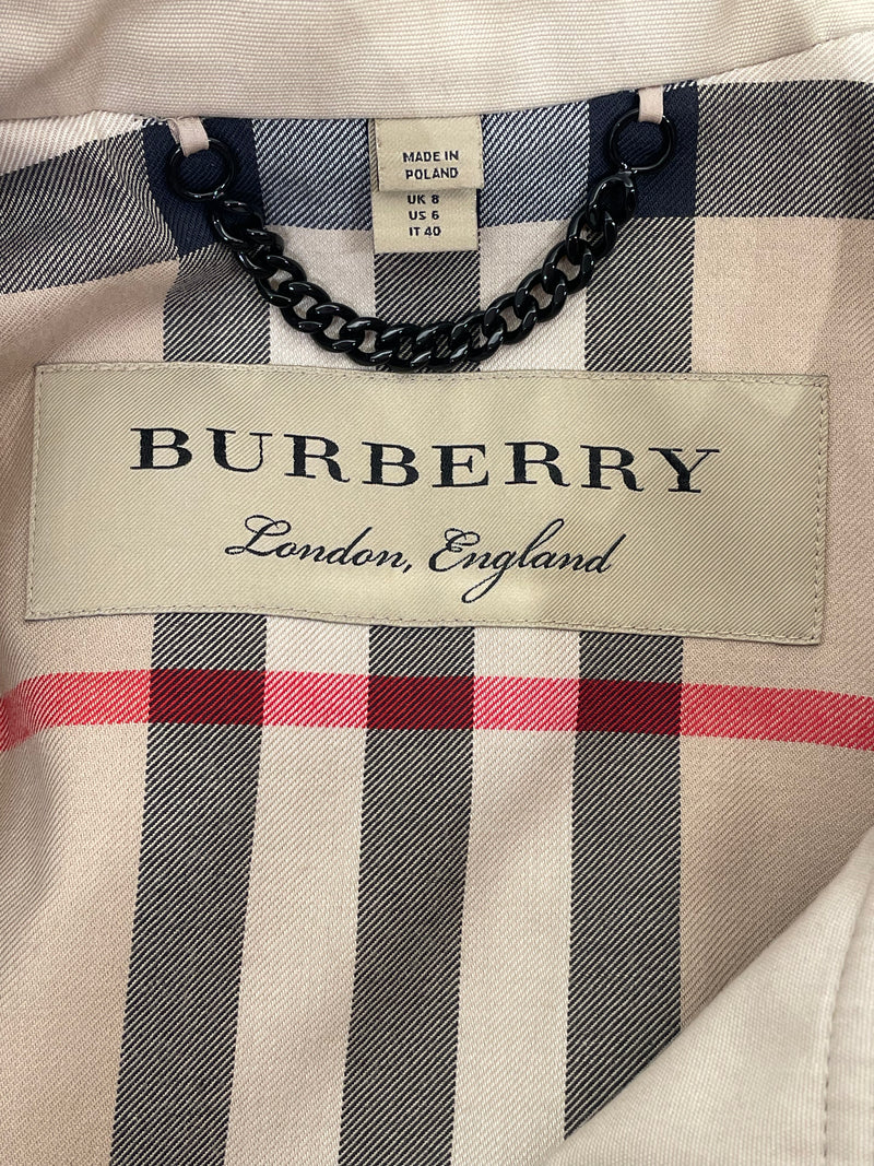 BURBERRY LONDON/Trench Coat/6/Cotton/CRM/Double Breasted/Harbourne Stone