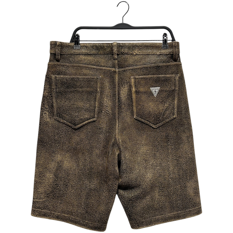GUESS/Shorts/32/Leather/MLT/Camouflage/GUESS LEATHER ANIMAL PRT SHRTS