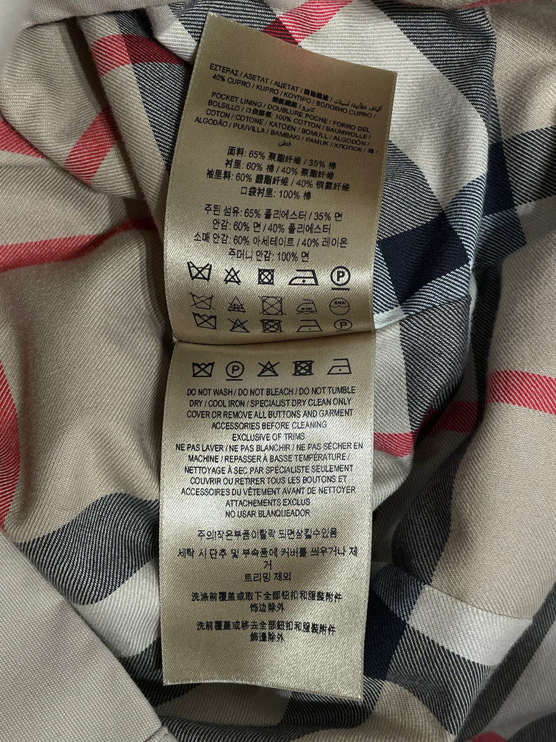 BURBERRY LONDON/Trench Coat/6/Cotton/CRM/Double Breasted/Harbourne Stone