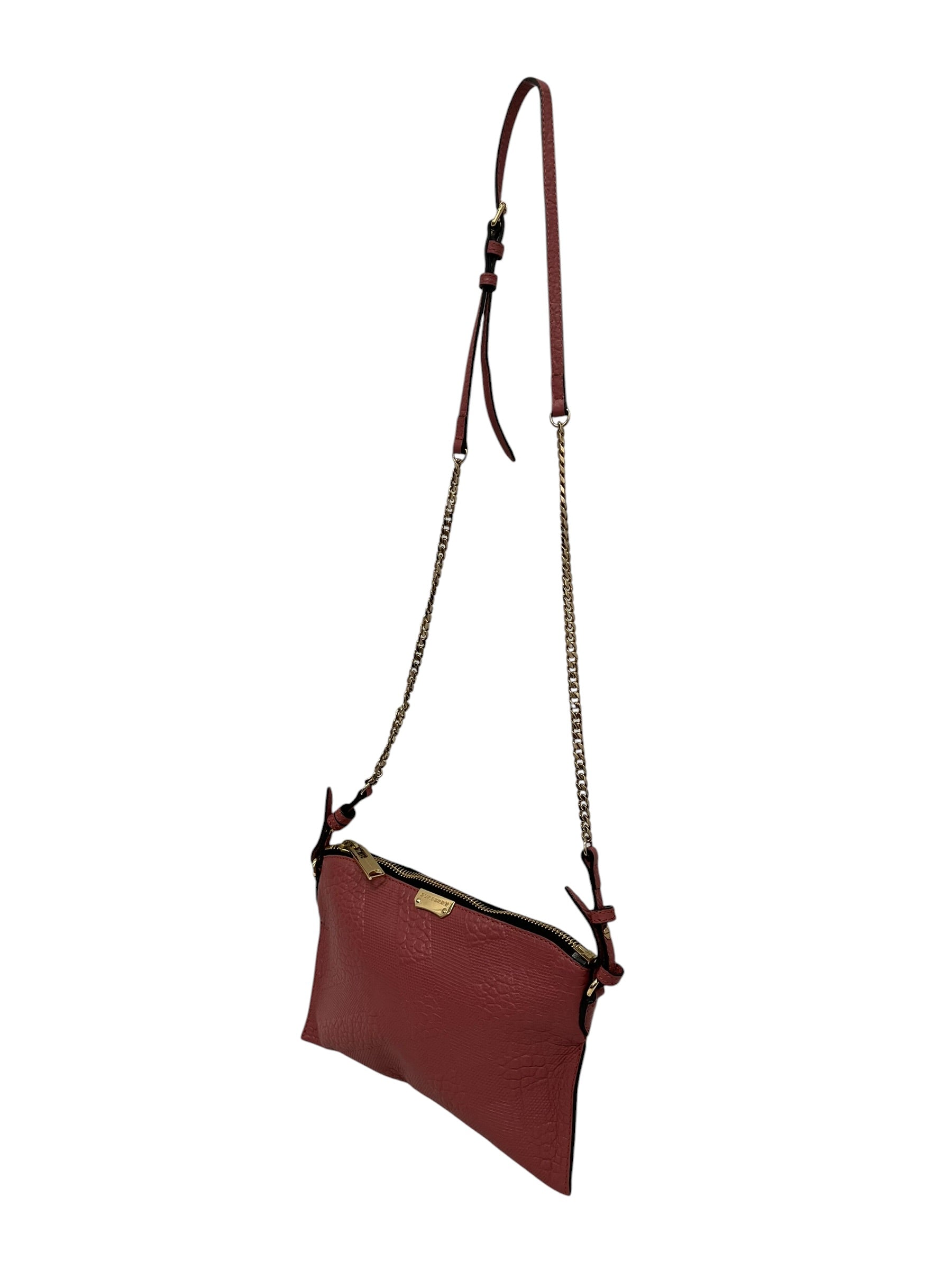 BURBERRY/Cross Body Bag/Animal Pattern/Leather/PNK/PEYTON EMOSSED CROSSBODY view 3