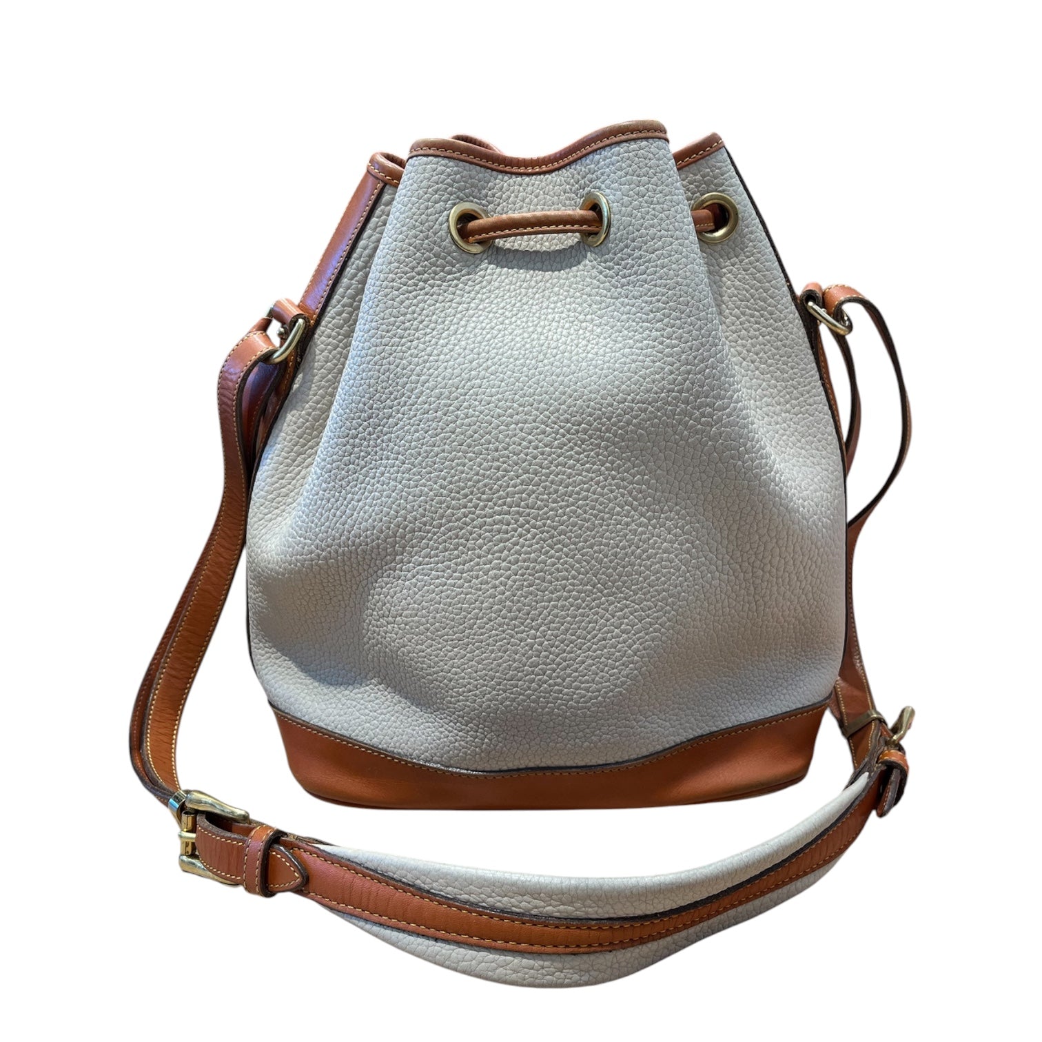 Dooney & Bourke/Hand Bag/Leather/CRM/drawstring closure view 2