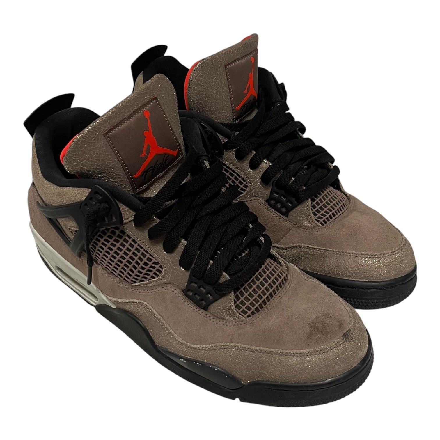 NIKE/Hi-Sneakers/US 12/Suede/BRW/retro 4 taupe haze view 1