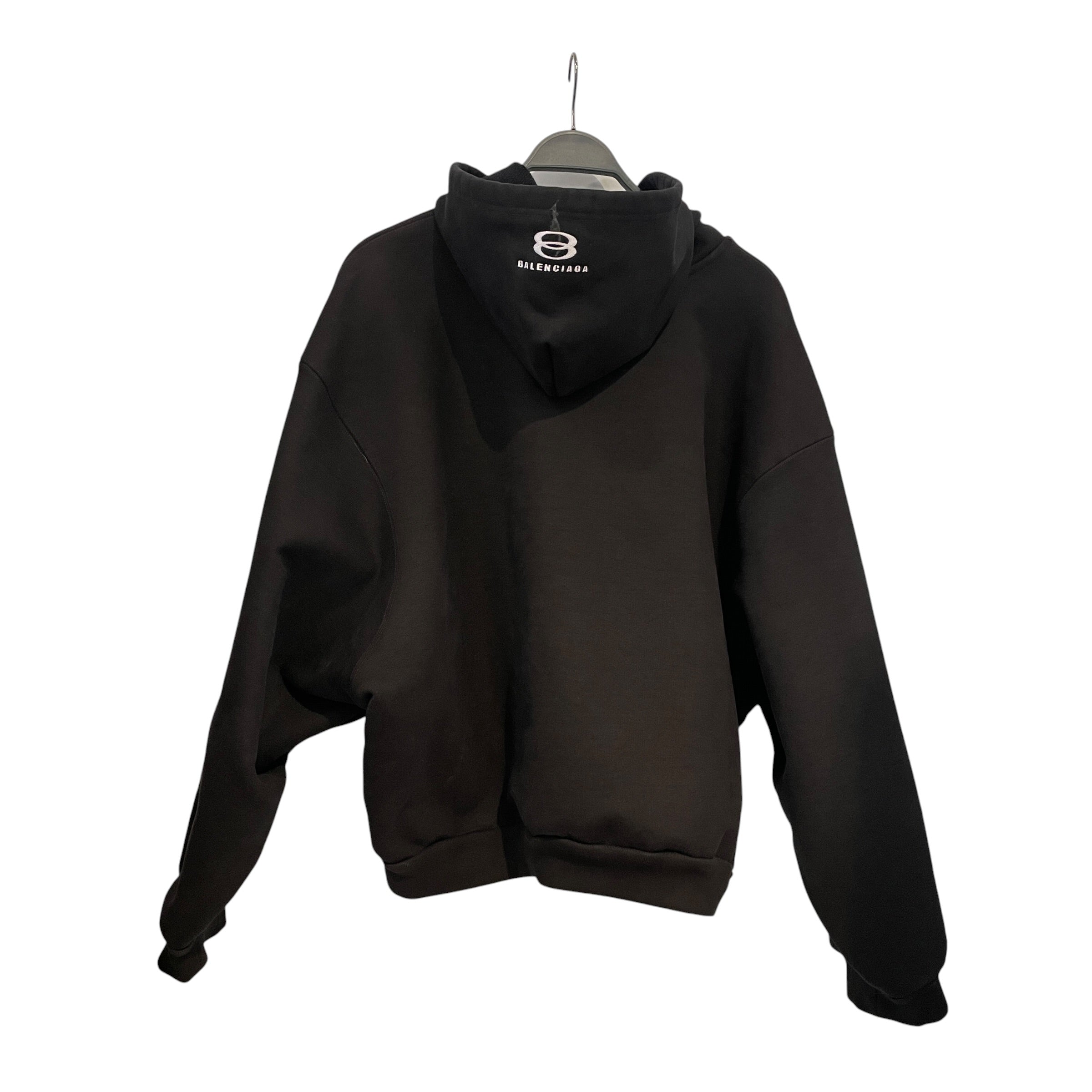 BALENCIAGA/Zip Up Hoodie/S/Cotton/BLK/ view 2