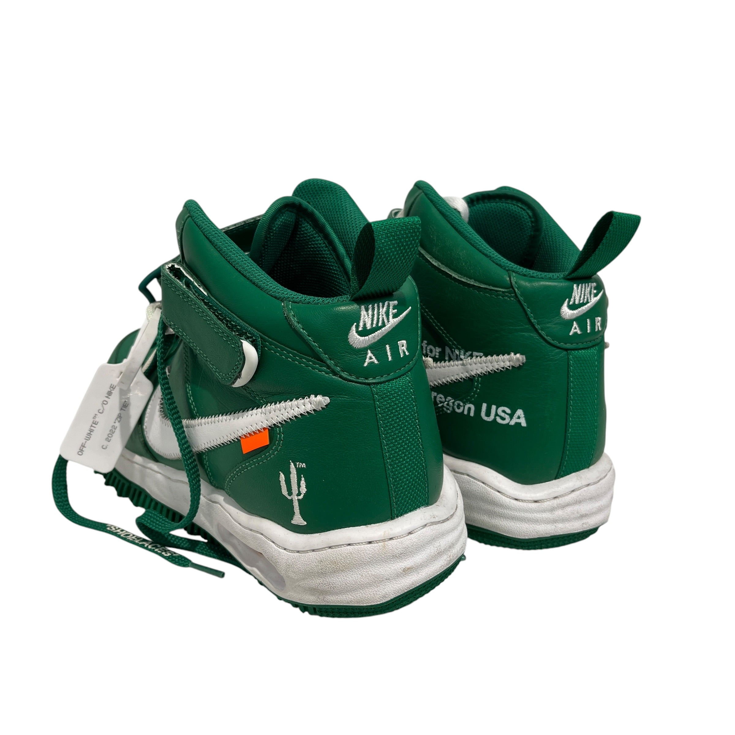 NIKE/Hi-Sneakers/US 12/Leather/GRN/OFF White AF1 Mid view 2