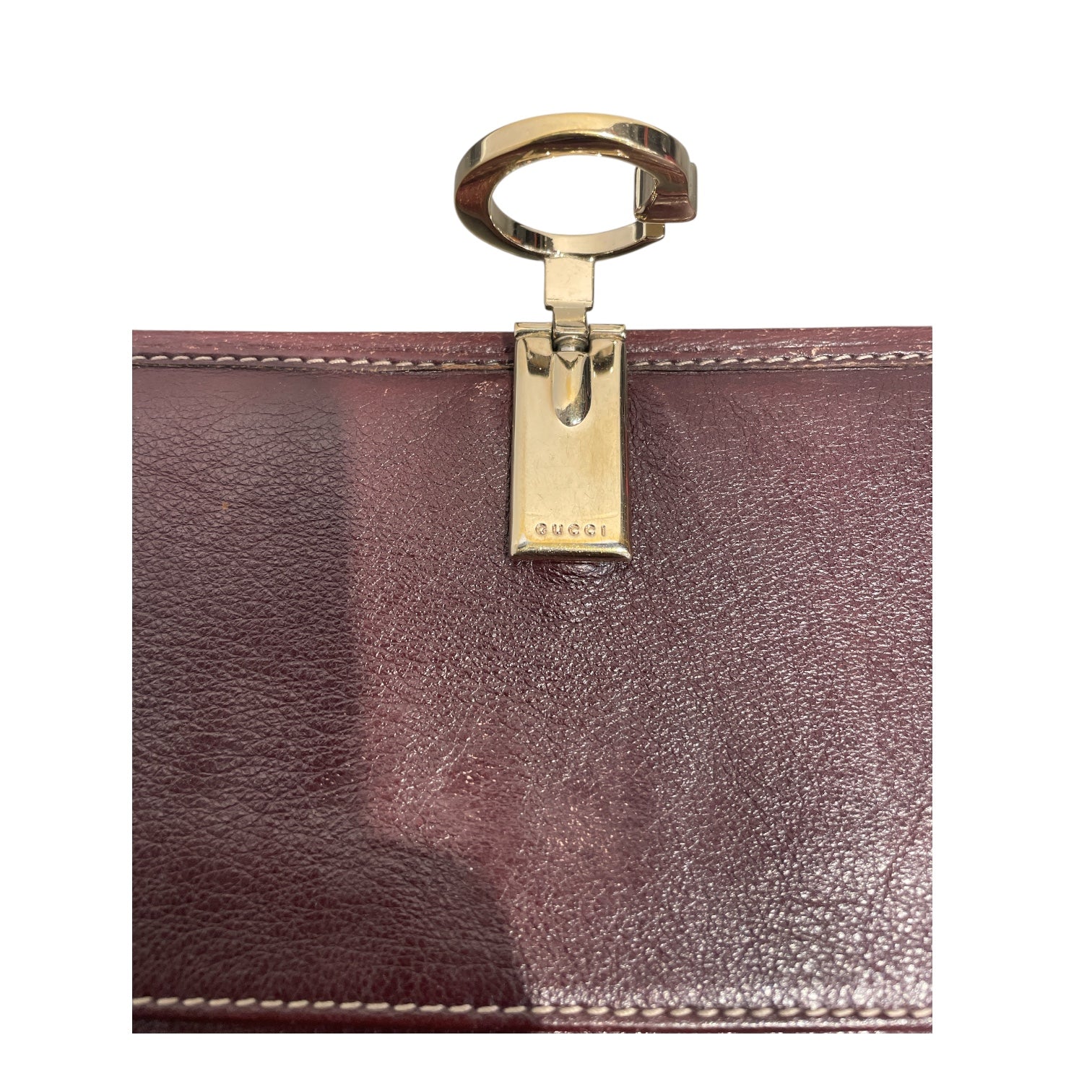 GUCCI/Bifold Wallet/Monogram/Cotton/BEG/L's/G Clip, Brown Leather Trim view 5