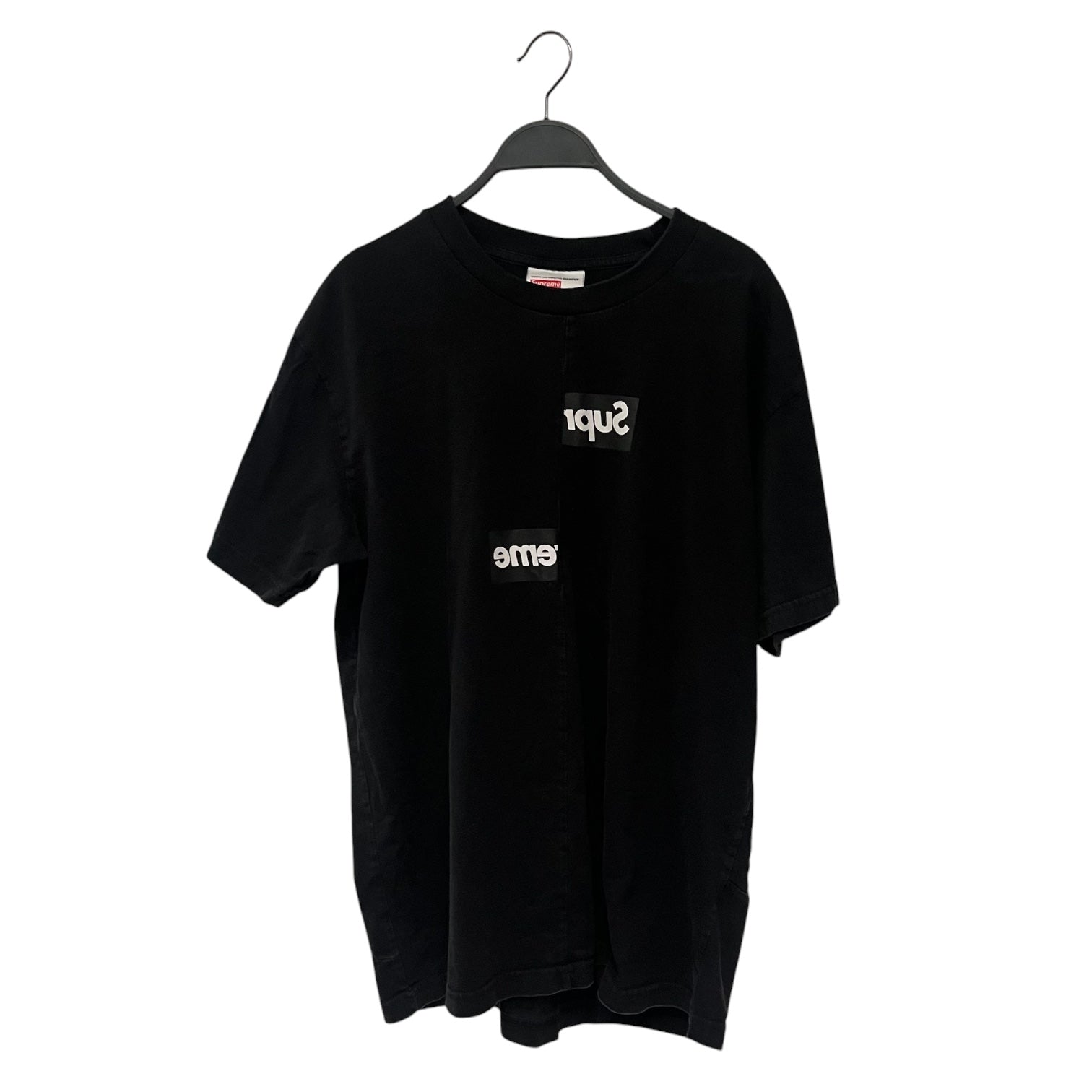 Supreme/COMME des GARCONS SHIRT/T-Shirt/XL/Cotton/BLK/box logo view 1