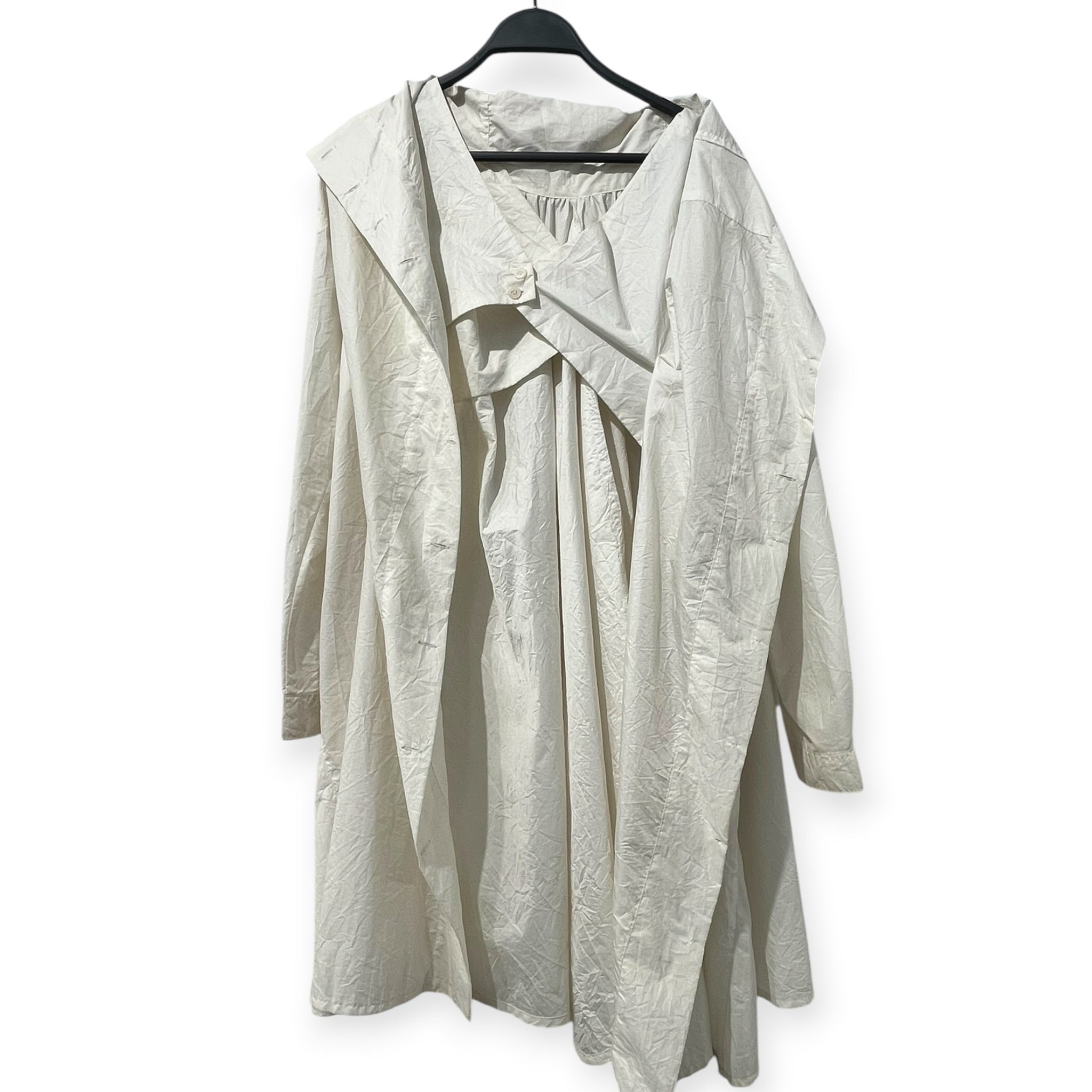 ISSEY MIYAKE/Trench Coat/M/CRM/Single Breasted/BUTTON DOWN VEST INTERIOR view 1