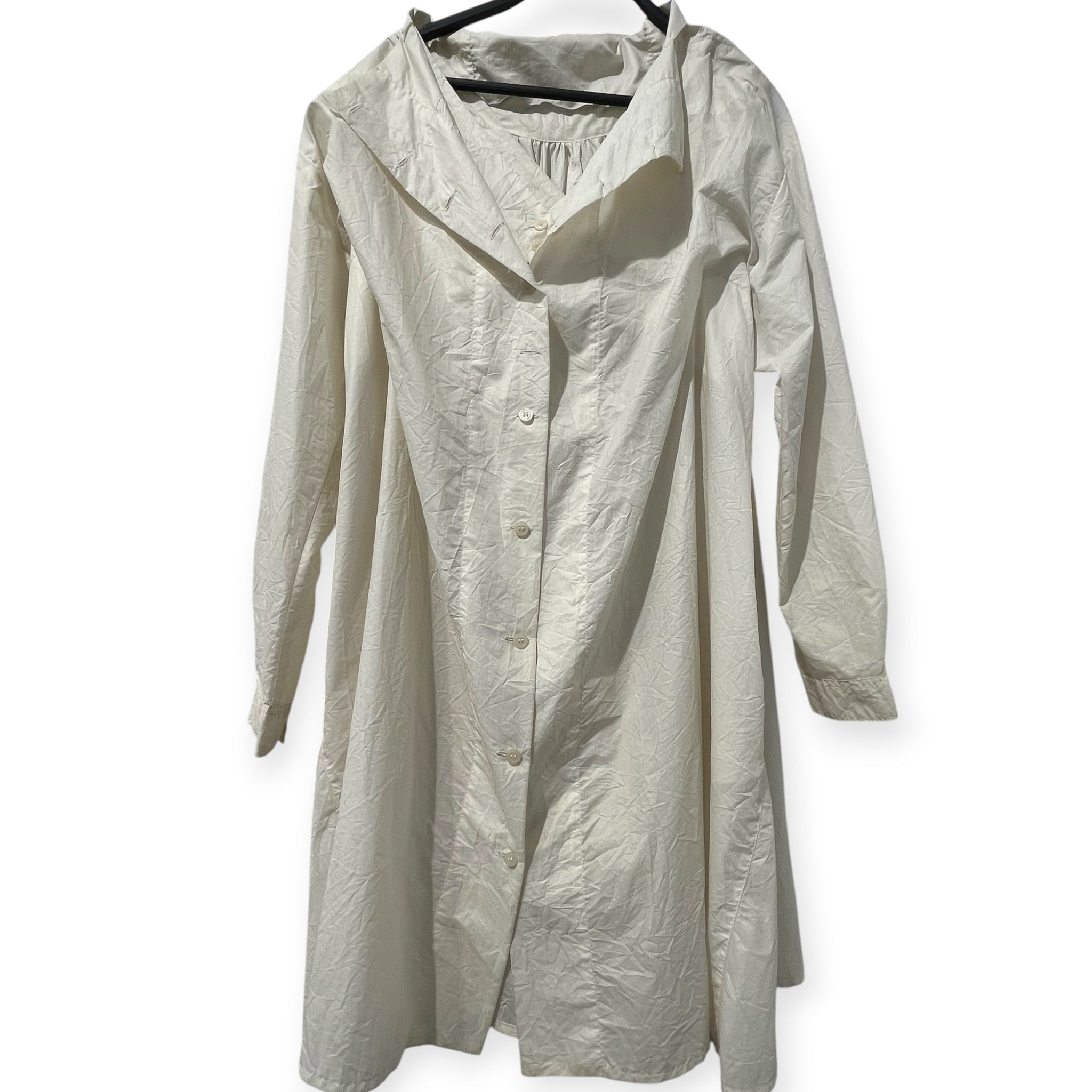 ISSEY MIYAKE/Trench Coat/M/CRM/Single Breasted/BUTTON DOWN VEST INTERIOR view 2
