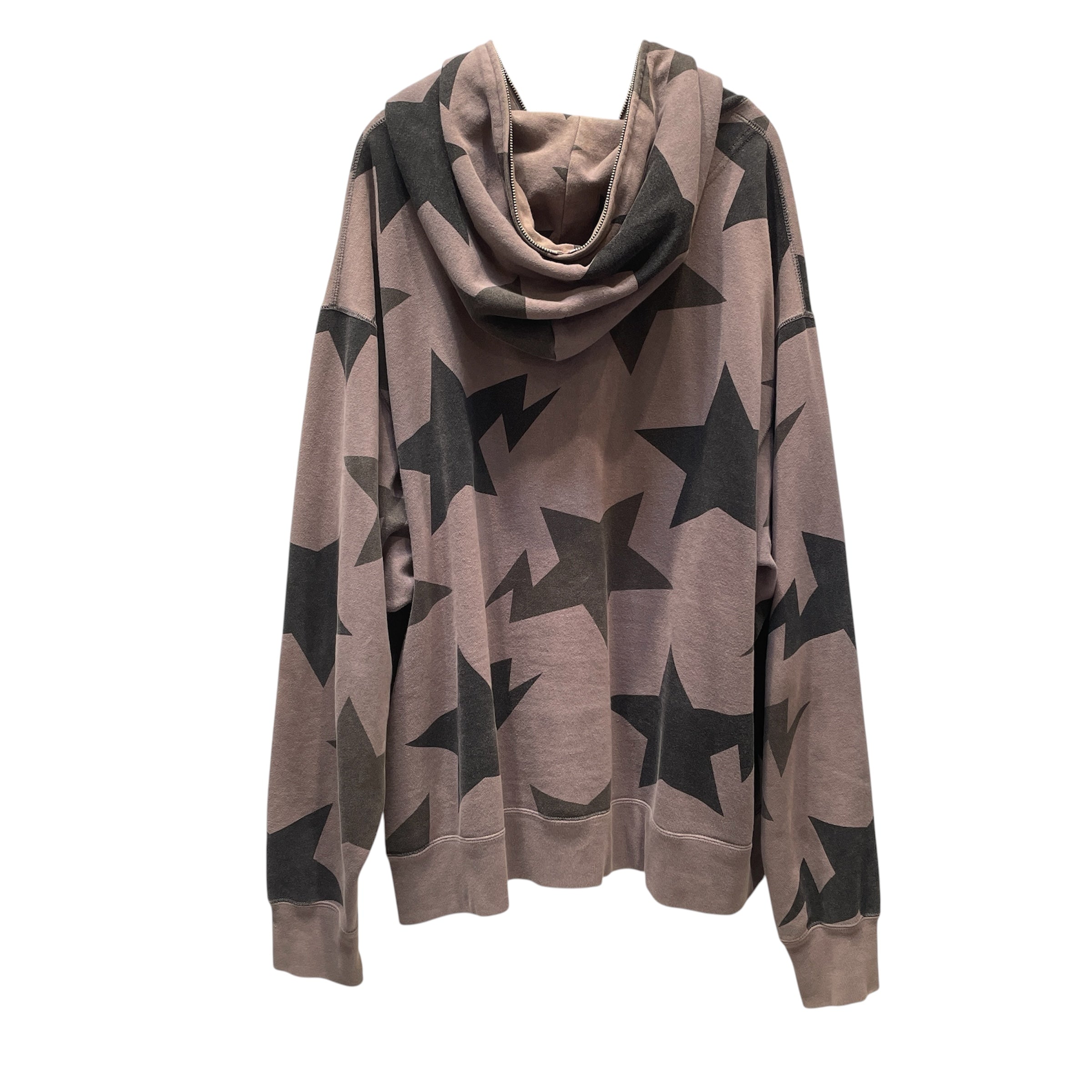 A BATHING APE/Zip Up Hoodie/XXL/Monogram/Cotton/GRY/STARS ALL OVER view 2