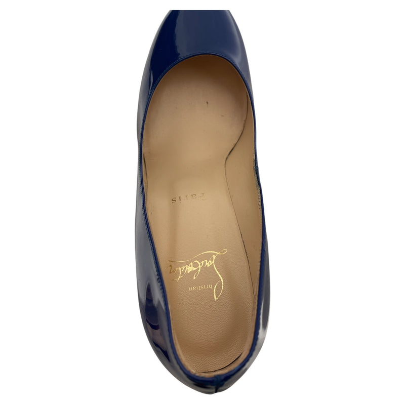 Christian Louboutin/Heels/EU 38/Leather/BLU/Blue red bottoms