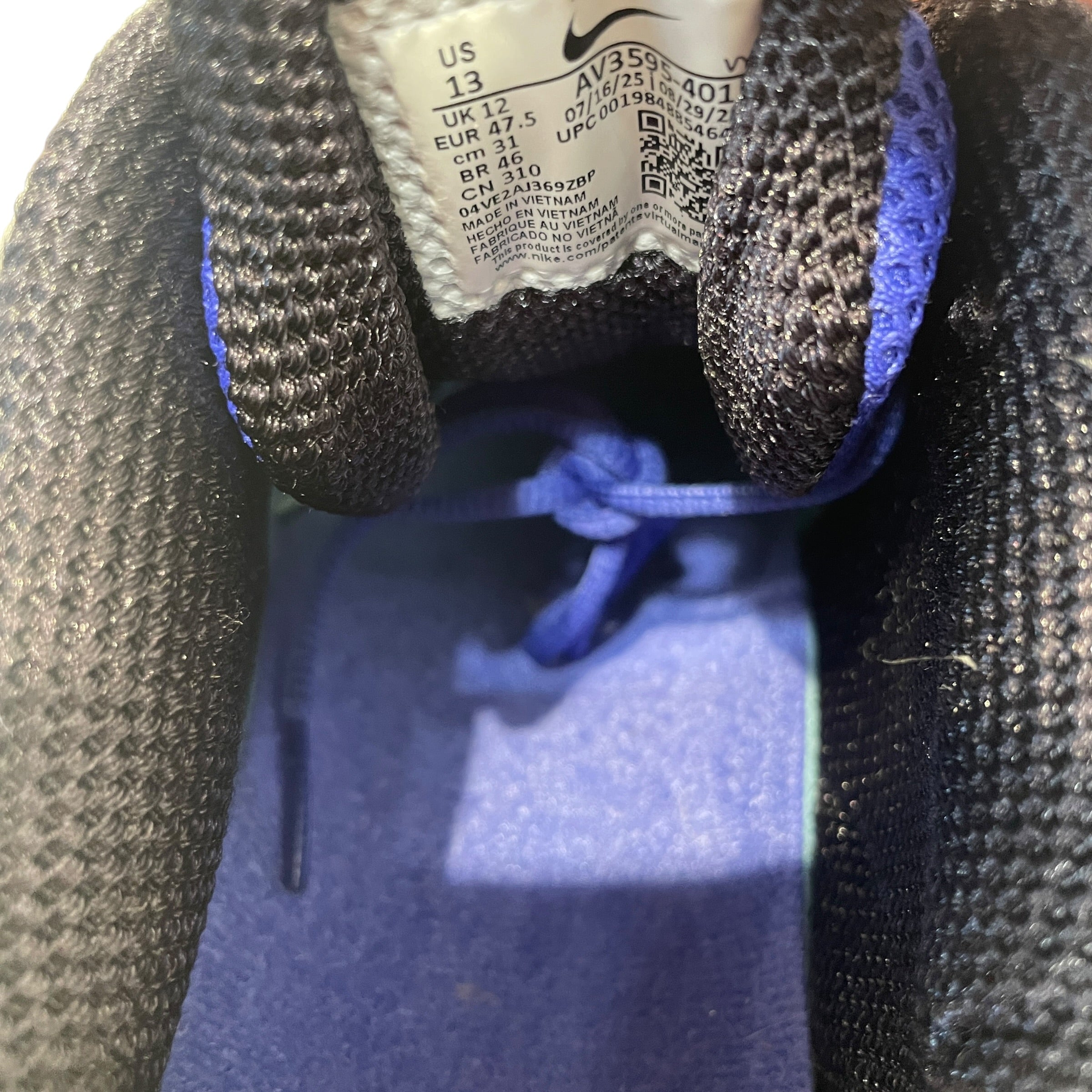 NIKE/Low-Sneakers/US 13/Cotton/BLU/Nike Shock view 5