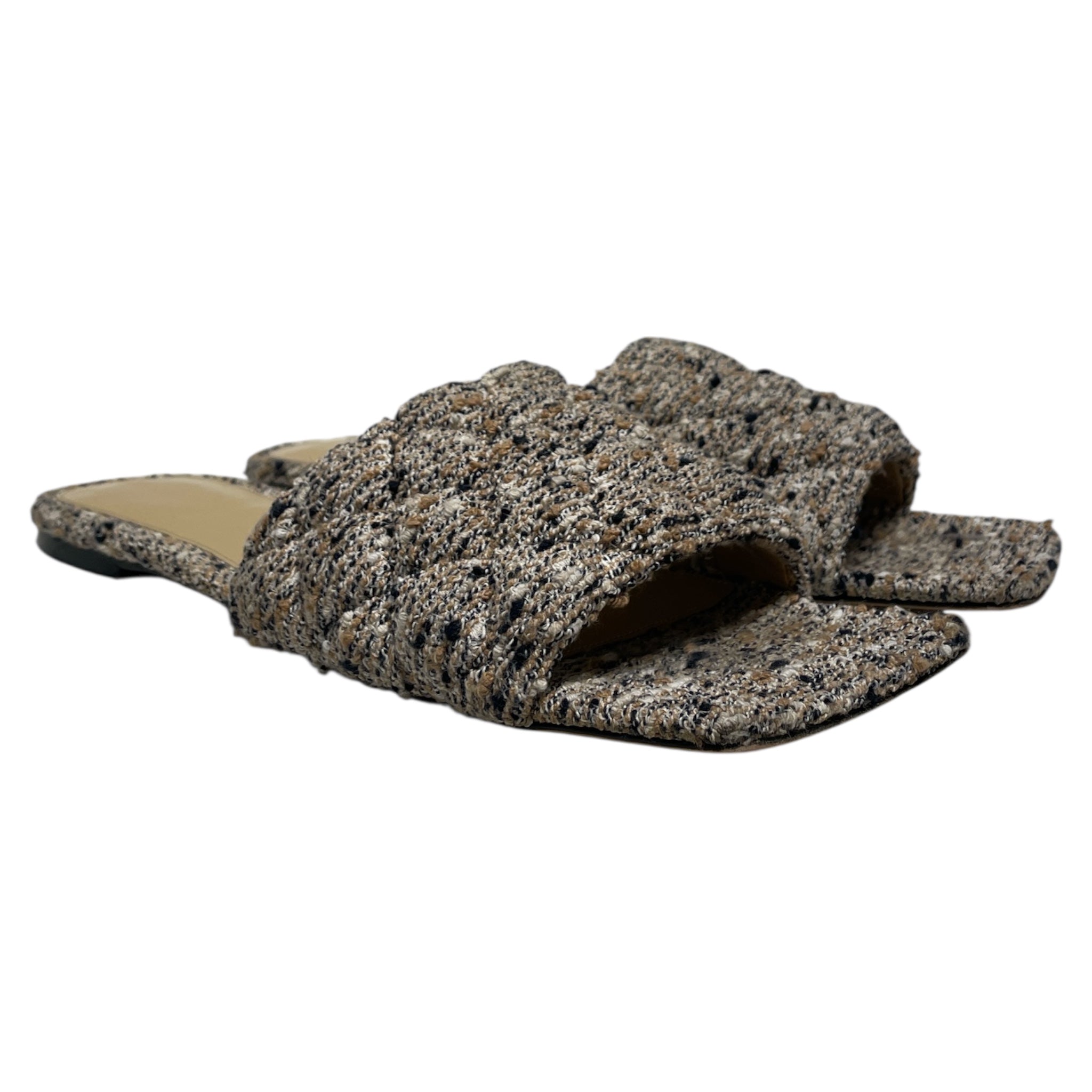 BOTTEGA VENETA/Deck Shoes/EU 42/Cotton/GRY/Padded cloth mules view 1