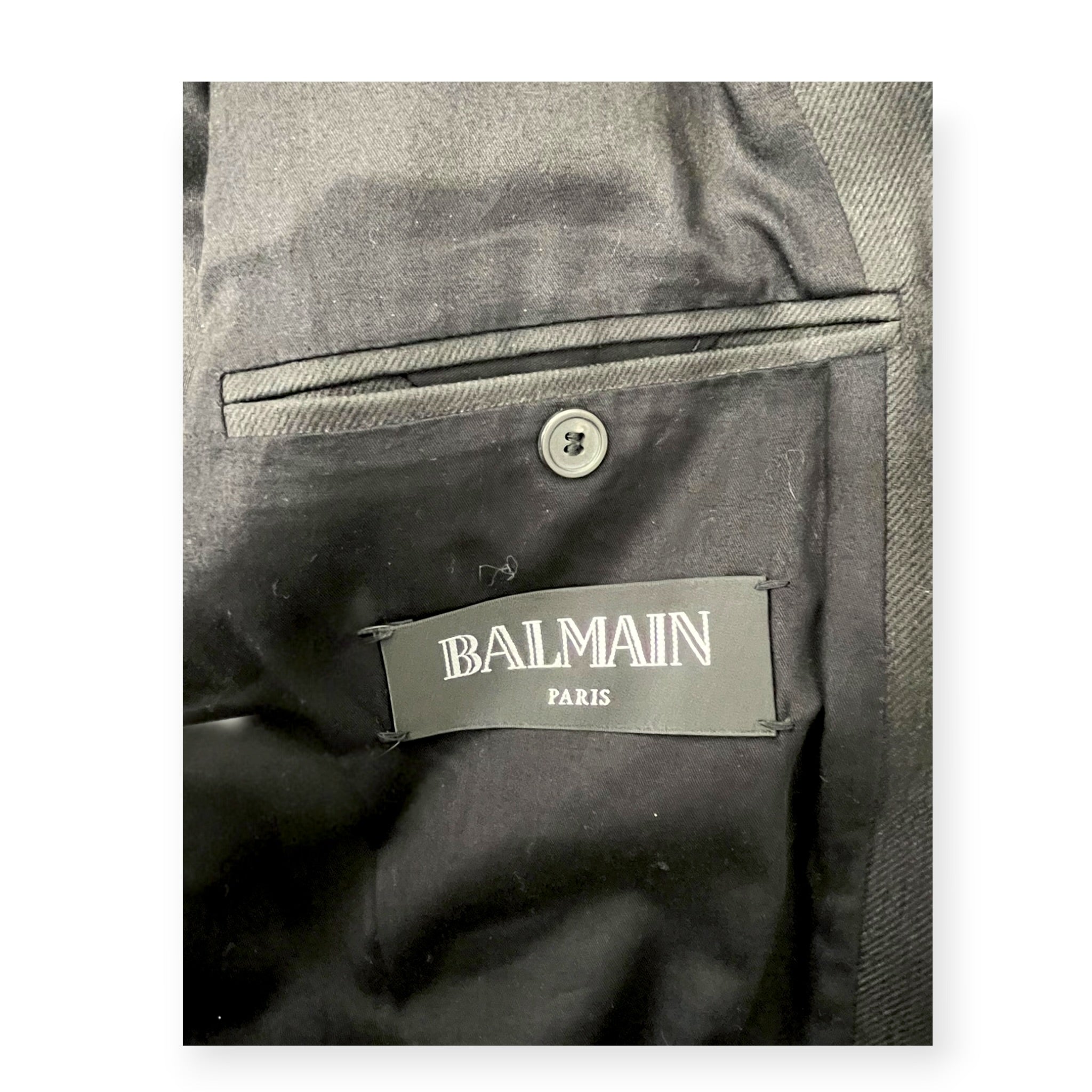 BALMAIN/Jacket/50/Cotton/BLK/2018 CREST BIKER view 4