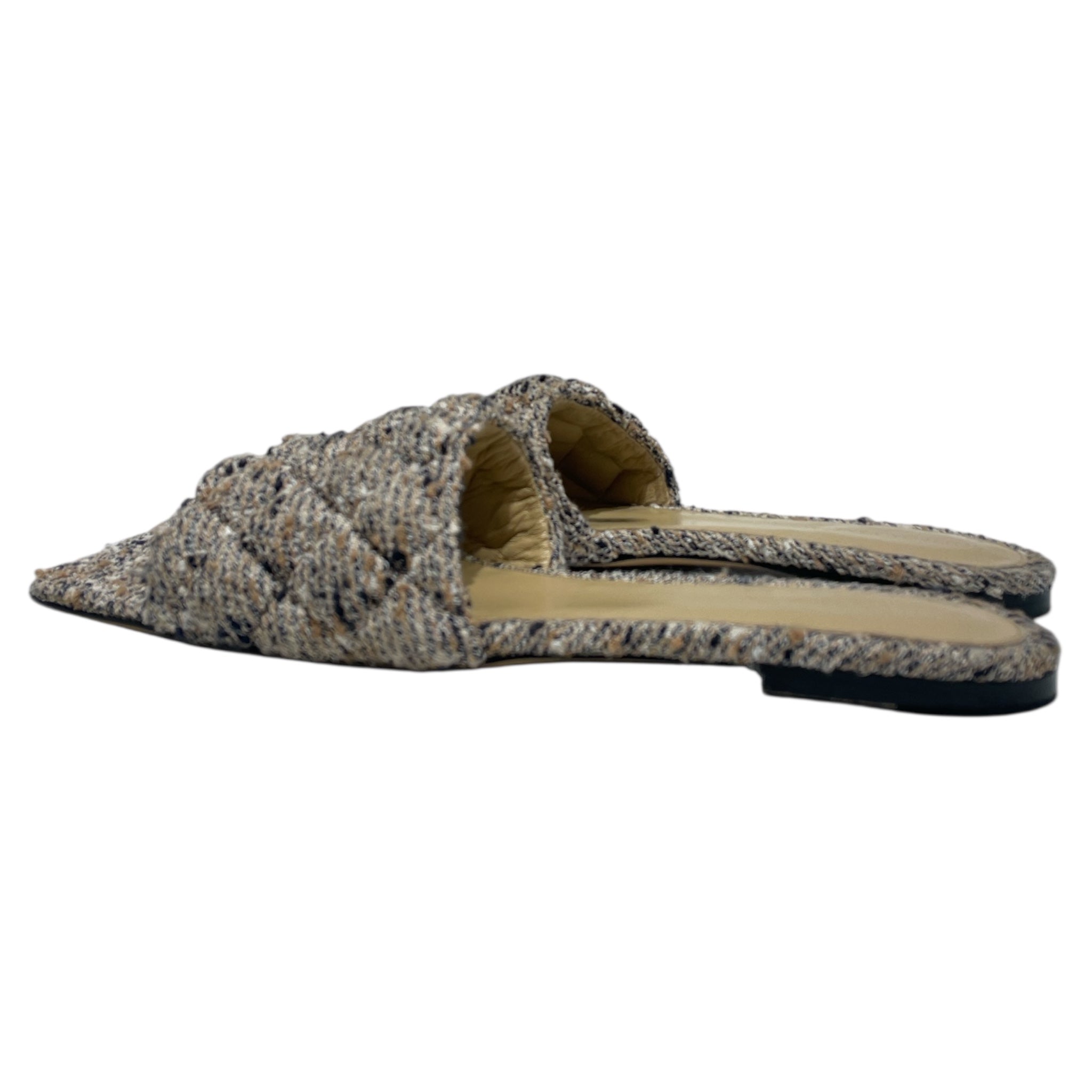 BOTTEGA VENETA/Deck Shoes/EU 42/Cotton/GRY/Padded cloth mules view 2