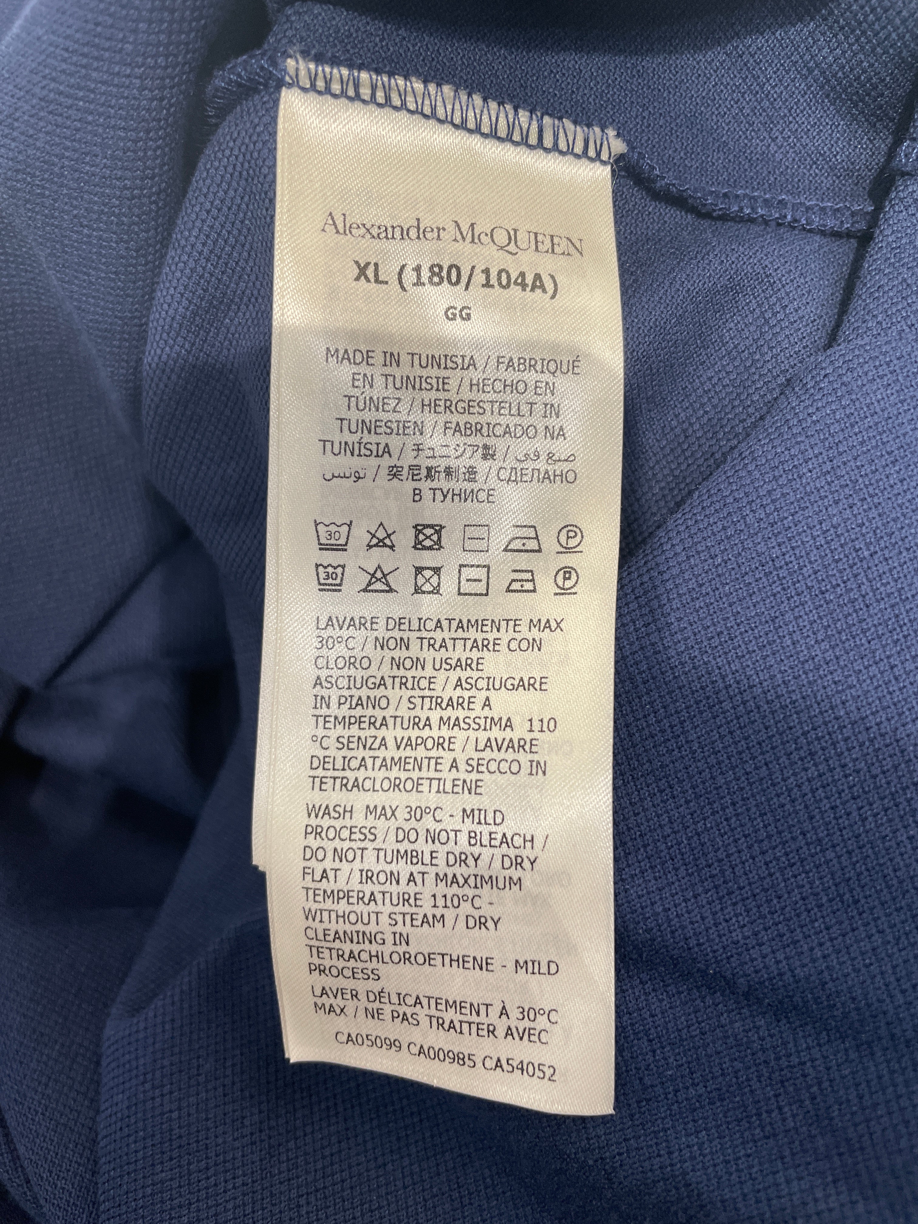 Alexander McQueen/Polo Shirt/XL/Cotton/NVY/ view 4