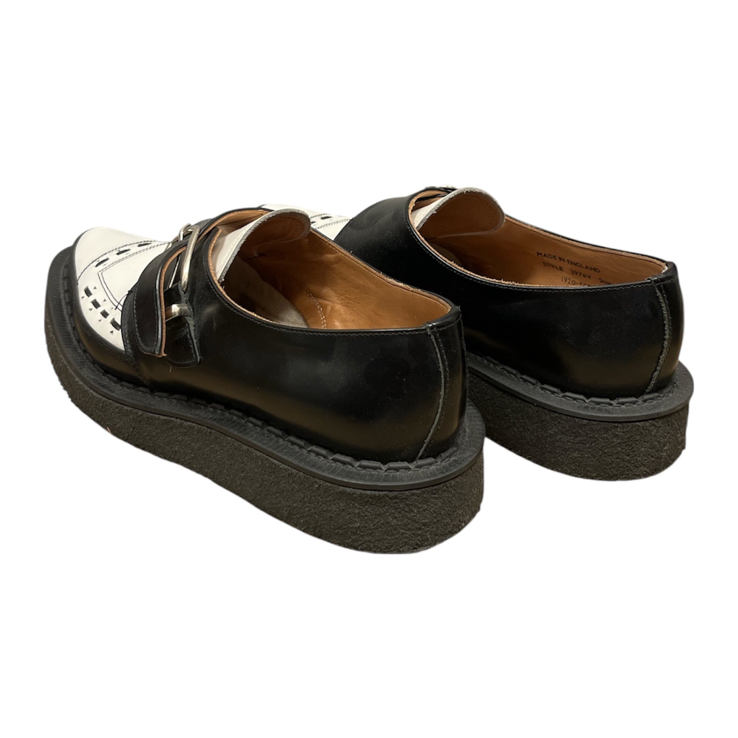GEORGE COX/Dress Shoes/US 9/Leather/WHT/B&W Creepers view 2