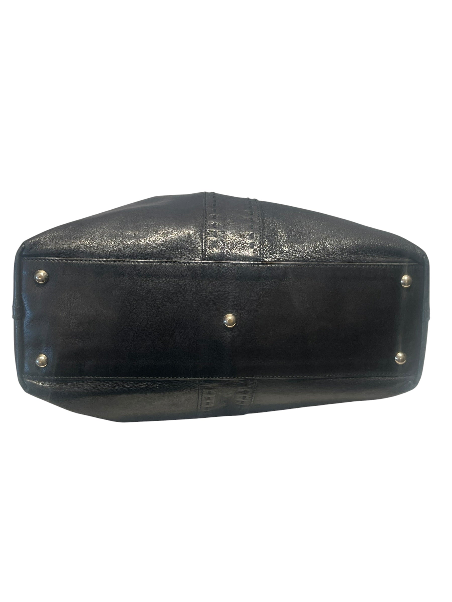 YVES SAINT LAURENT/Hand Bag/Leather/BLK/Goatskin Bag view 3