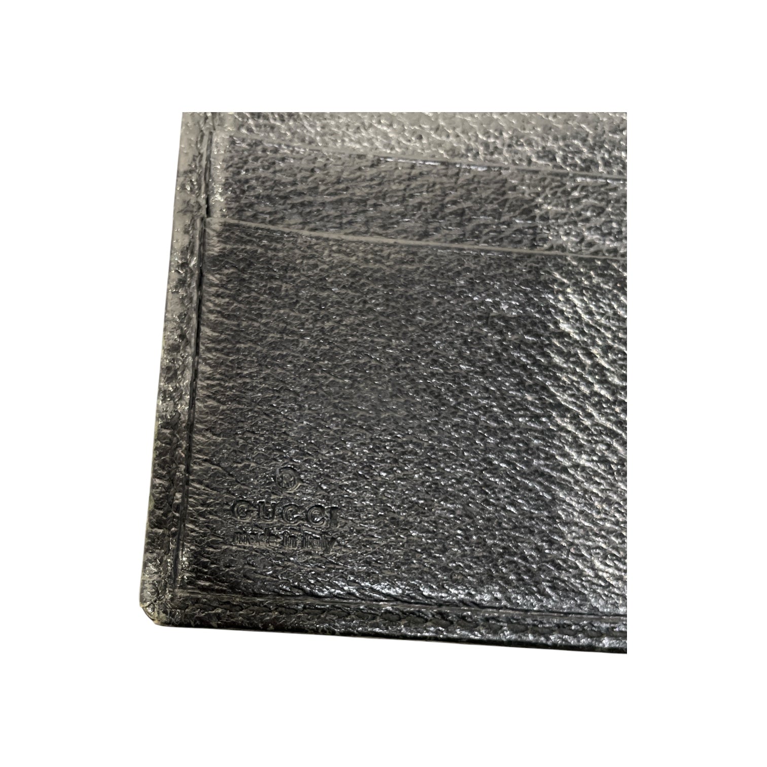 GUCCI/Bifold Wallet/Monogram/Cotton/BLK/M's/MONOGRAM SCRIPT LOGO GOLD view 5