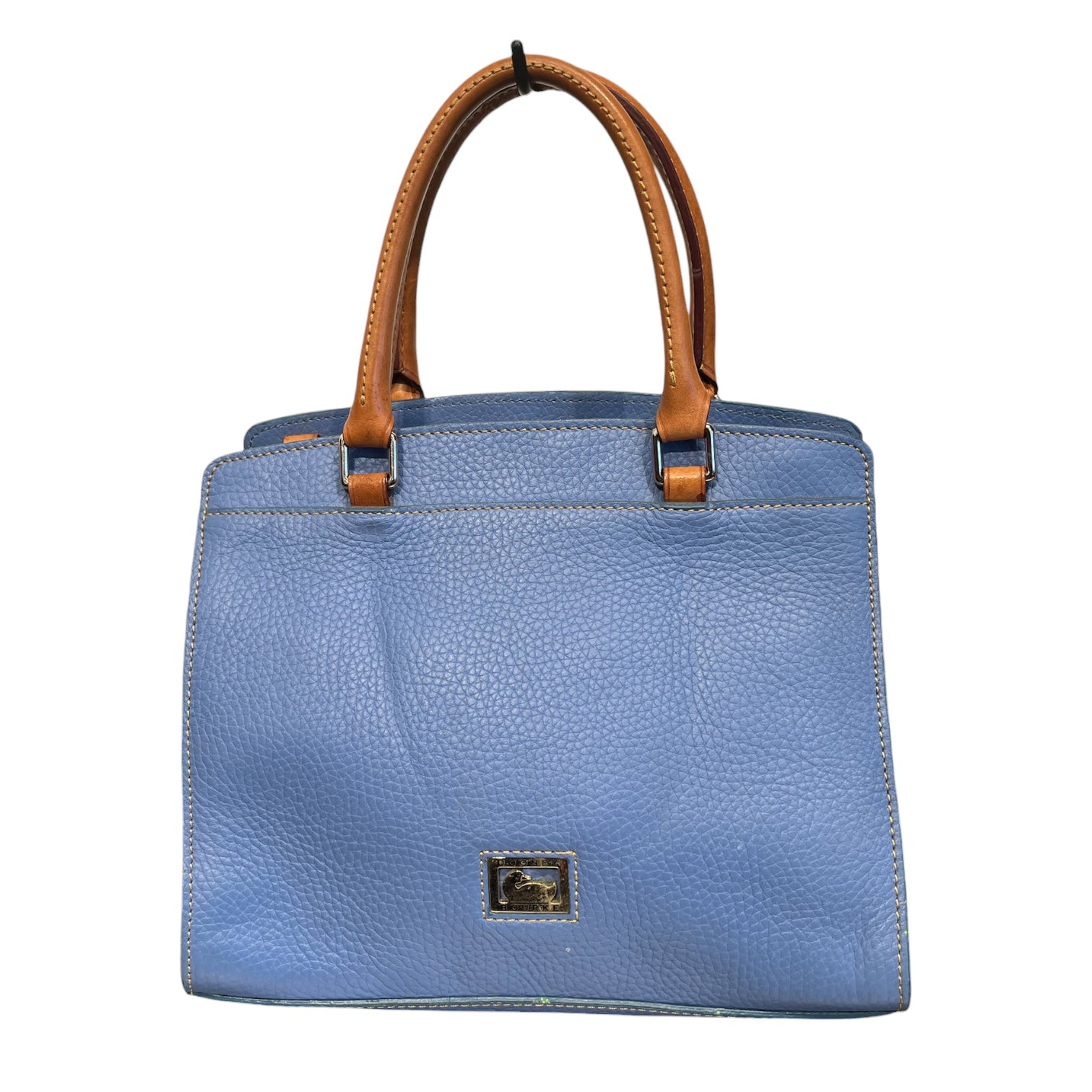 Dooney & Bourke/Hand Bag/Leather/BLU/pebbled leather brown handle view 1