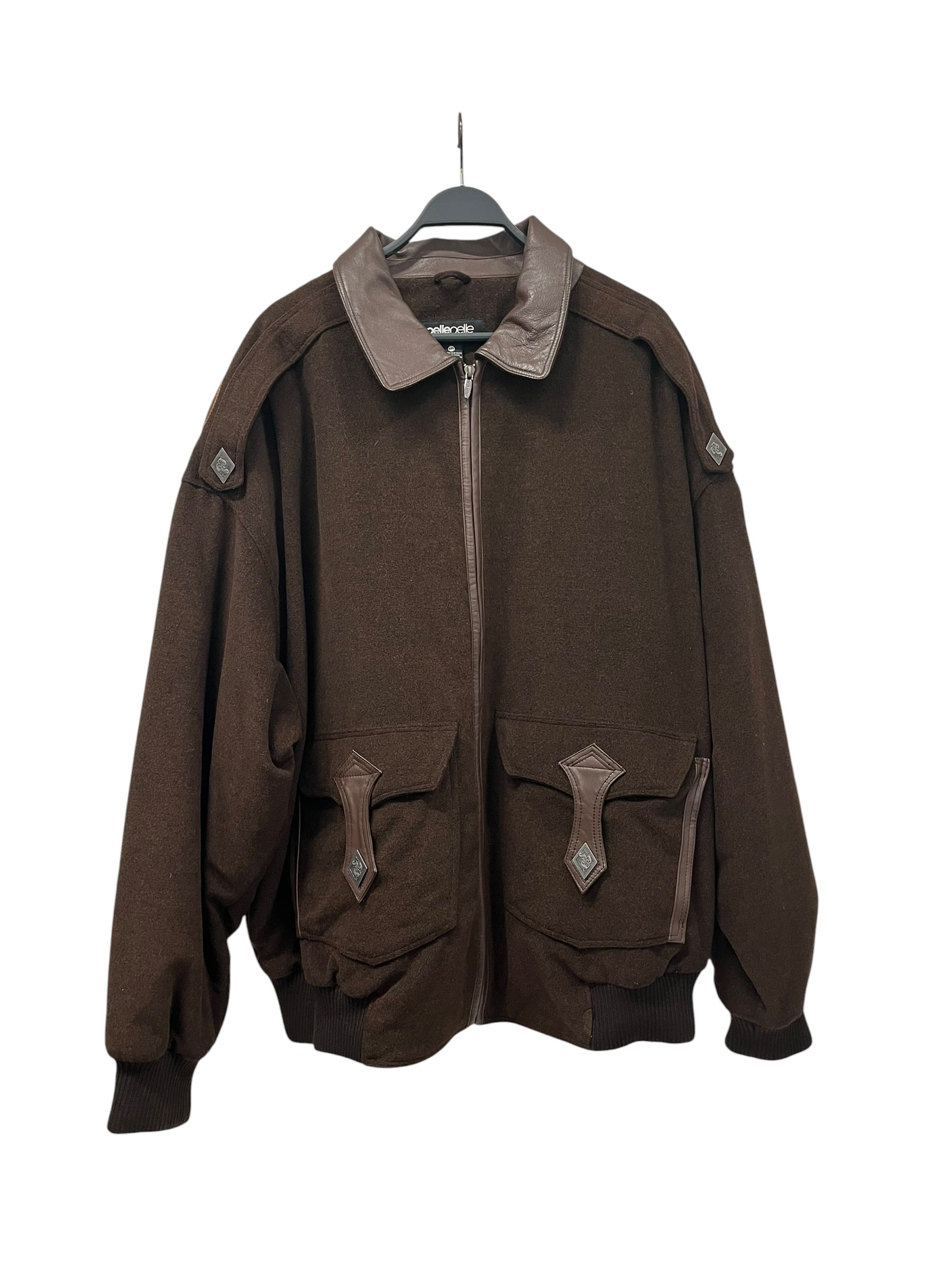 Pelle Pelle/Jacket/XXXXL/Wool/BRW/TONAL SCRIPT EMBRODIERED view 1