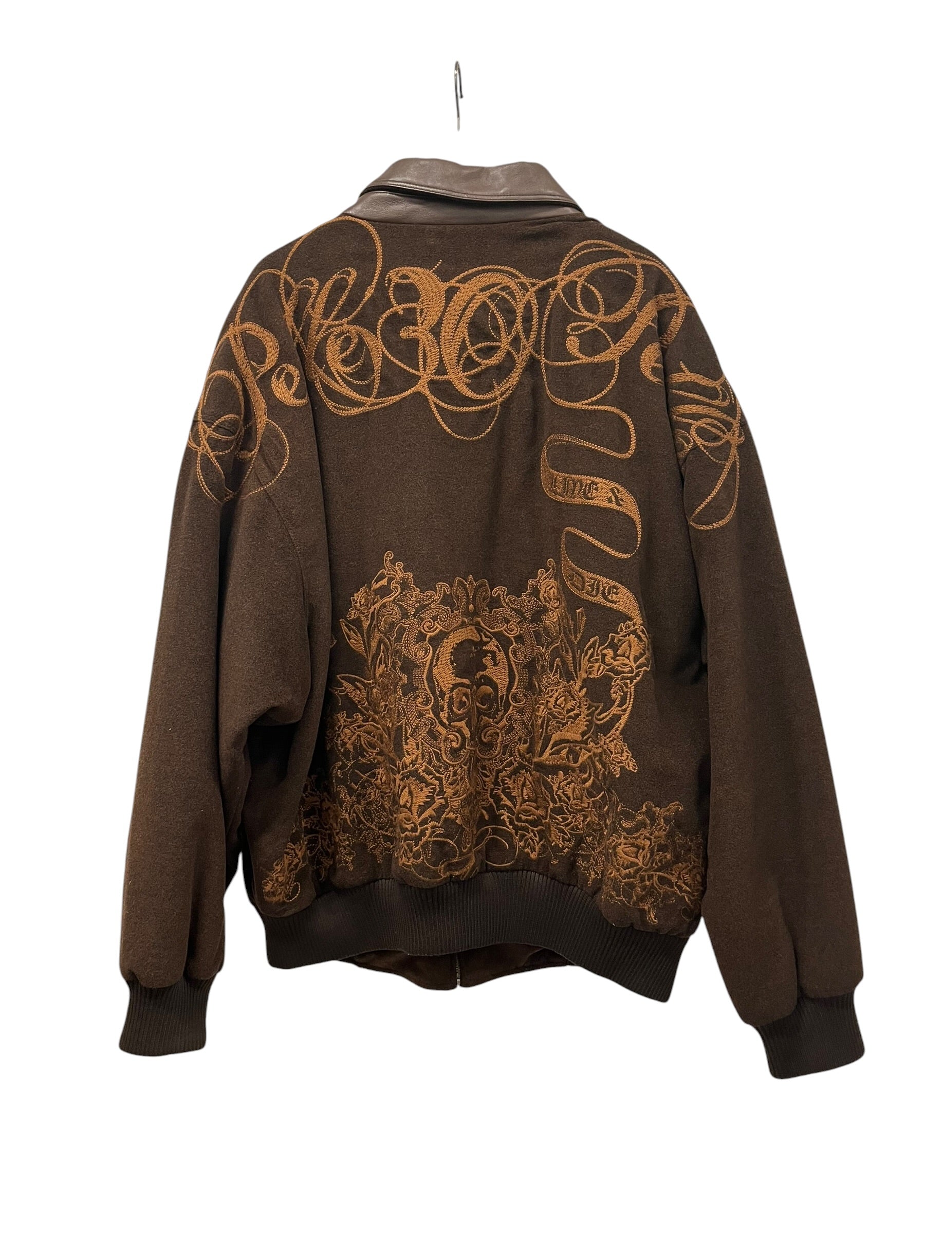 Pelle Pelle/Jacket/XXXXL/Wool/BRW/TONAL SCRIPT EMBRODIERED view 2
