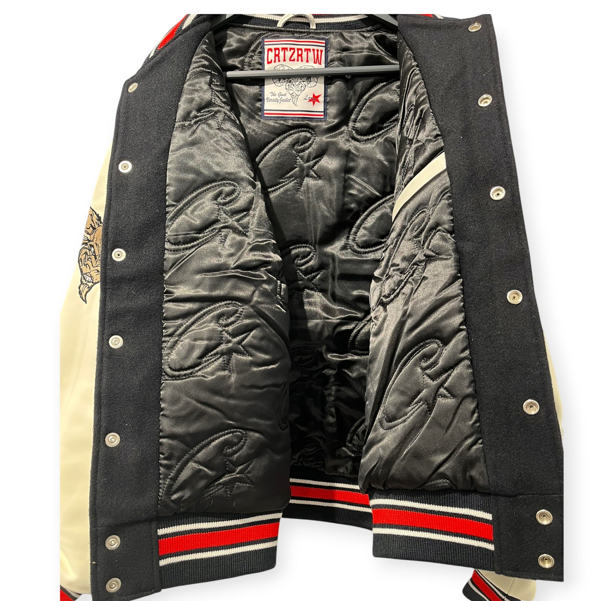 Corteiz/Baseball Jkt/L/Wool/NVY/GOAT LEATHER VARSITY JKT view 6