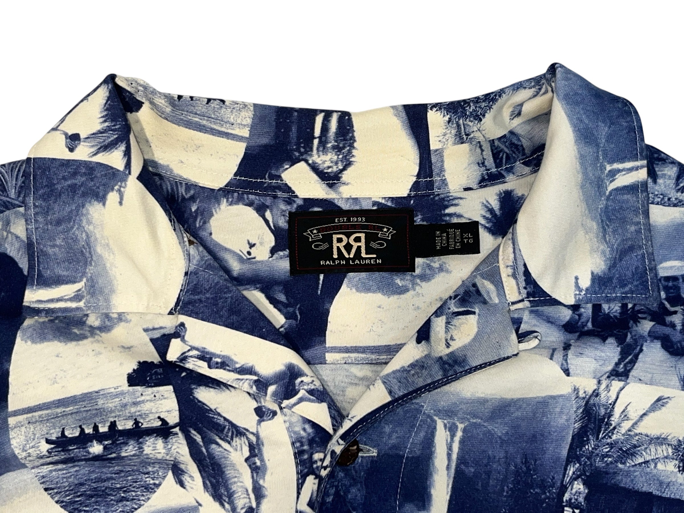 RALPH LAUREN/Hawaiian Shirt/XL/Cotton/BLU/All Over Print/HAWAII PHOTOS view 3