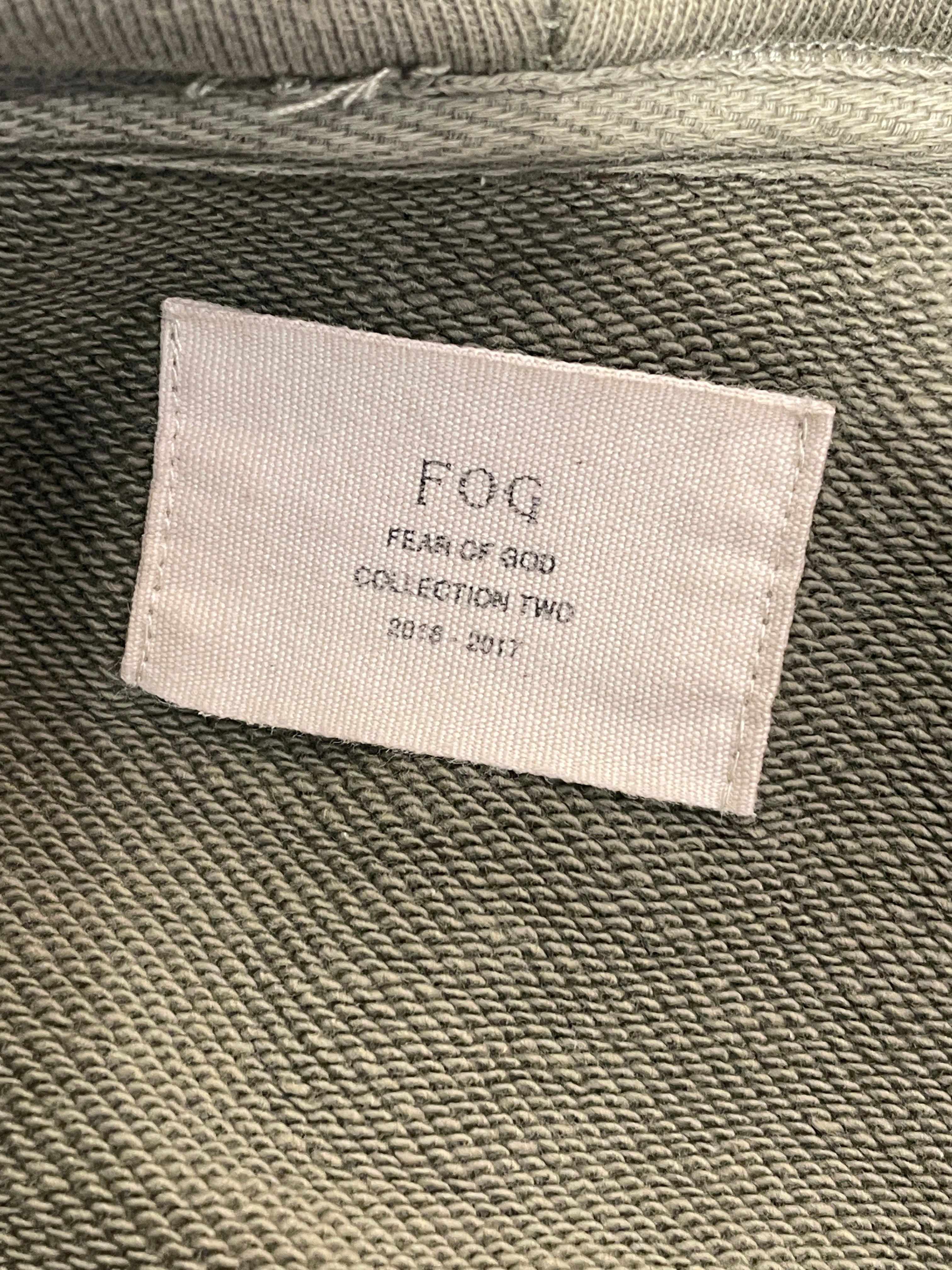 FEAR OF GOD/Zip Up Hoodie/L/Cotton/GRN/ view 3