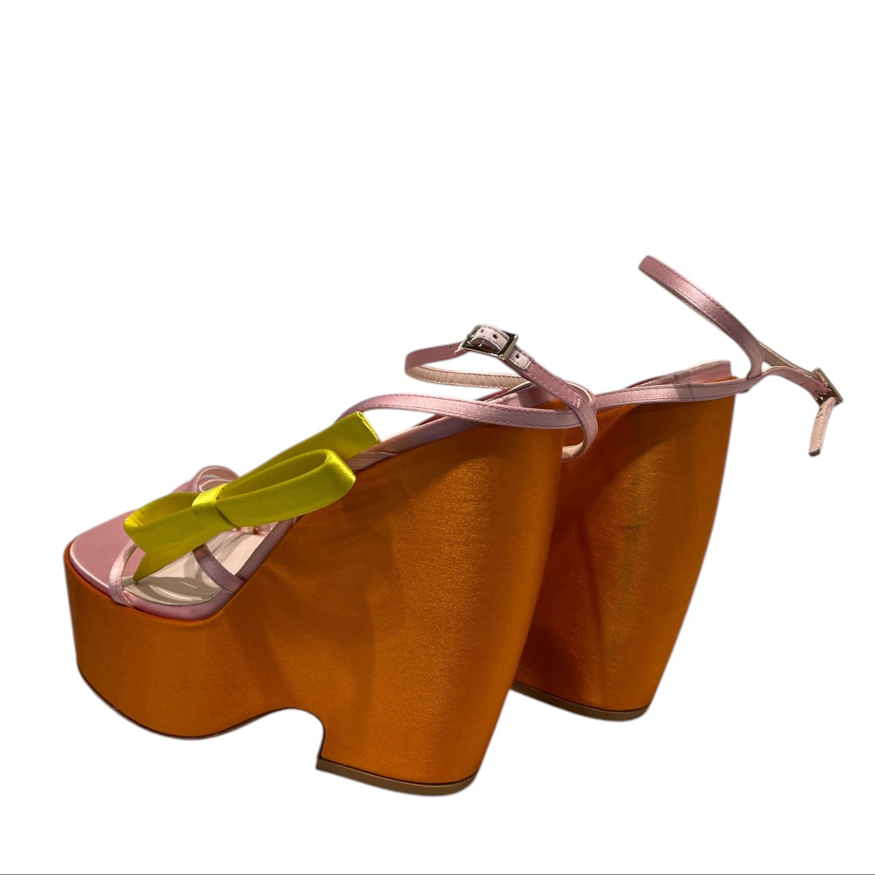 Roger Vivier/Heels/EU 40/Silk/ORN/Ankle Strap/CHOC BOW SATIN PLATFORM SANDAL view 2