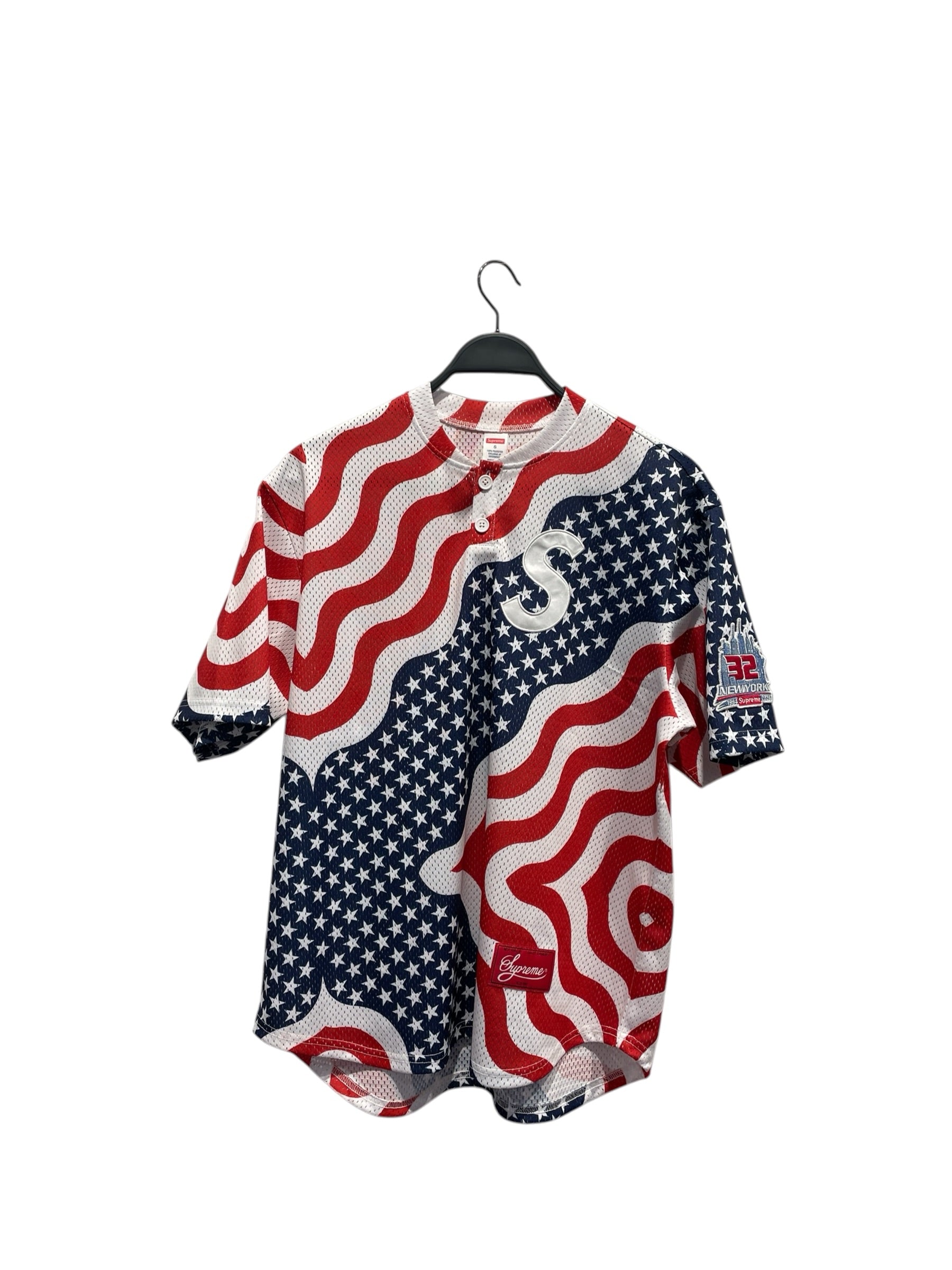 Supreme/SS Shirt/S/Nylon/MLT/All Over Print/Shop S Flag New York view 1