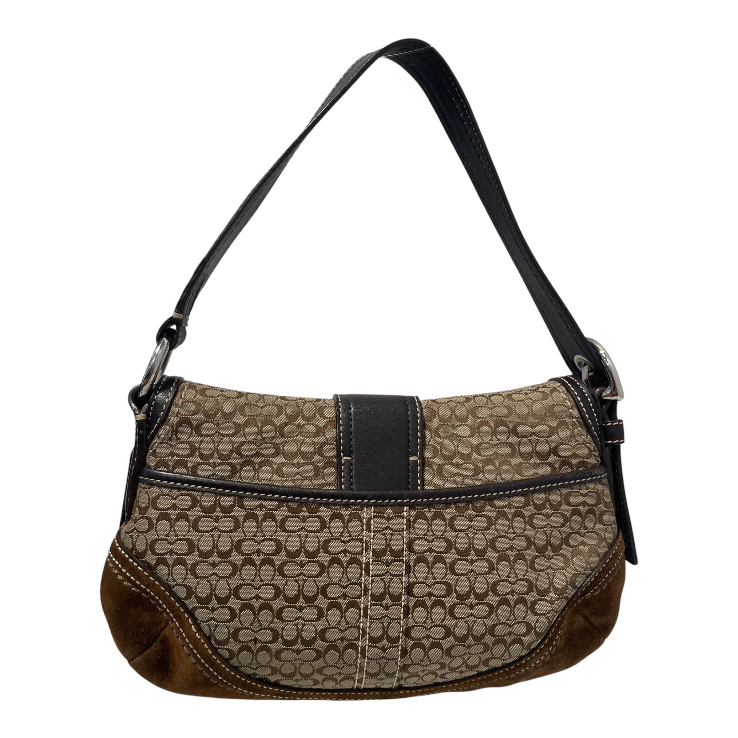 COACH/Hand Bag/Monogram/Cotton/BRW/Vintage Soho Shoulder Bag view 3