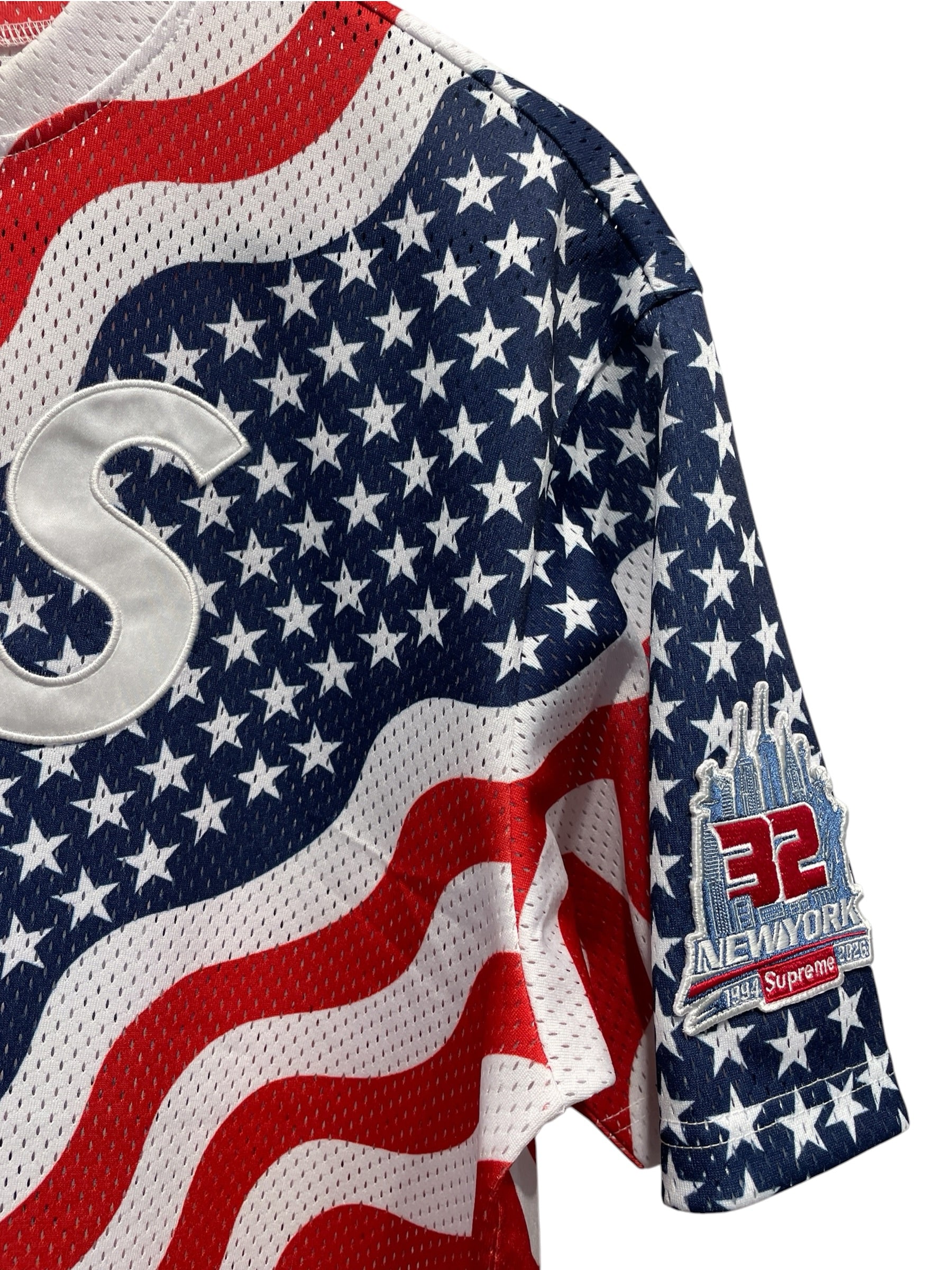Supreme/SS Shirt/S/Nylon/MLT/All Over Print/Shop S Flag New York view 3