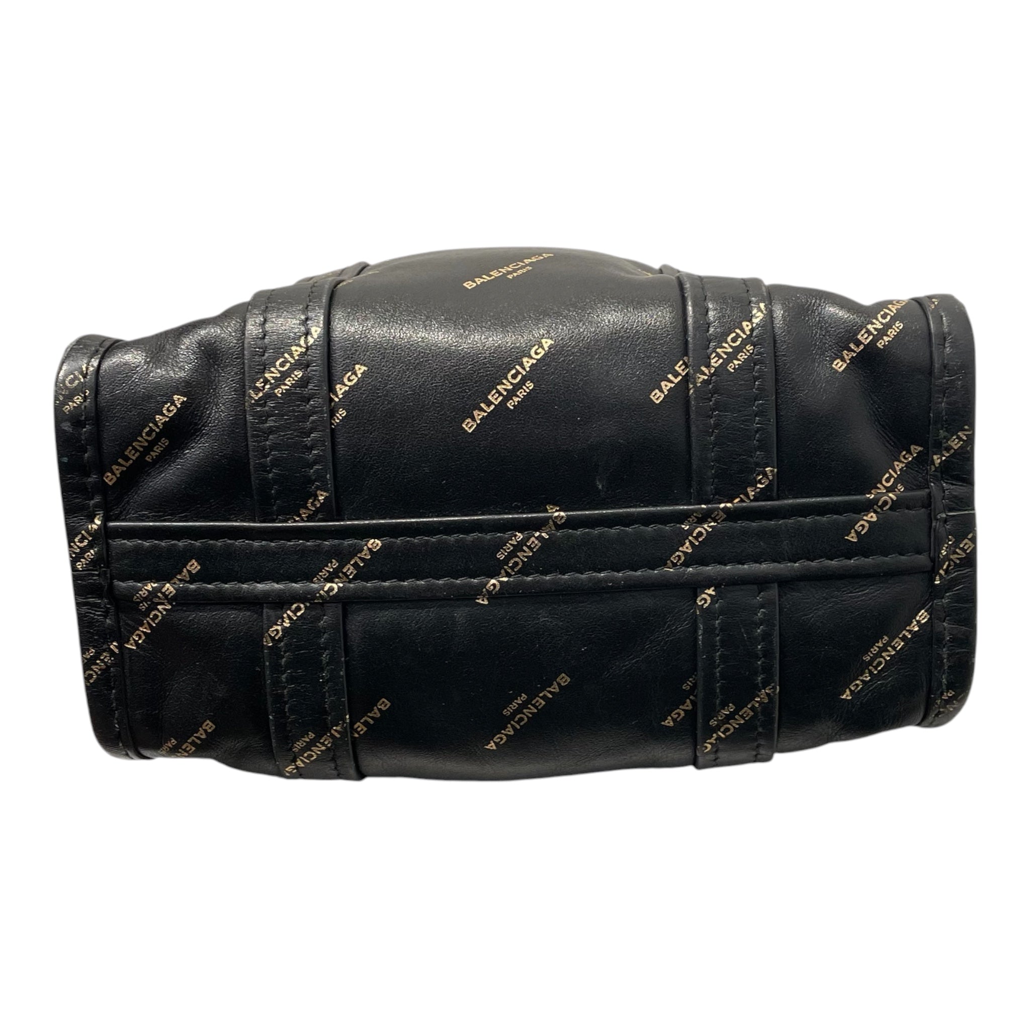 BALENCIAGA/Hand Bag/Monogram/Leather/BLK/GLD MONOGRAM view 3
