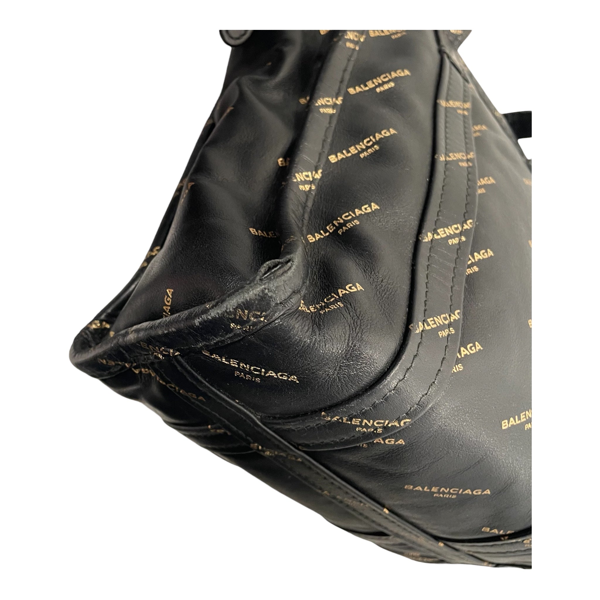 BALENCIAGA/Hand Bag/Monogram/Leather/BLK/GLD MONOGRAM view 7