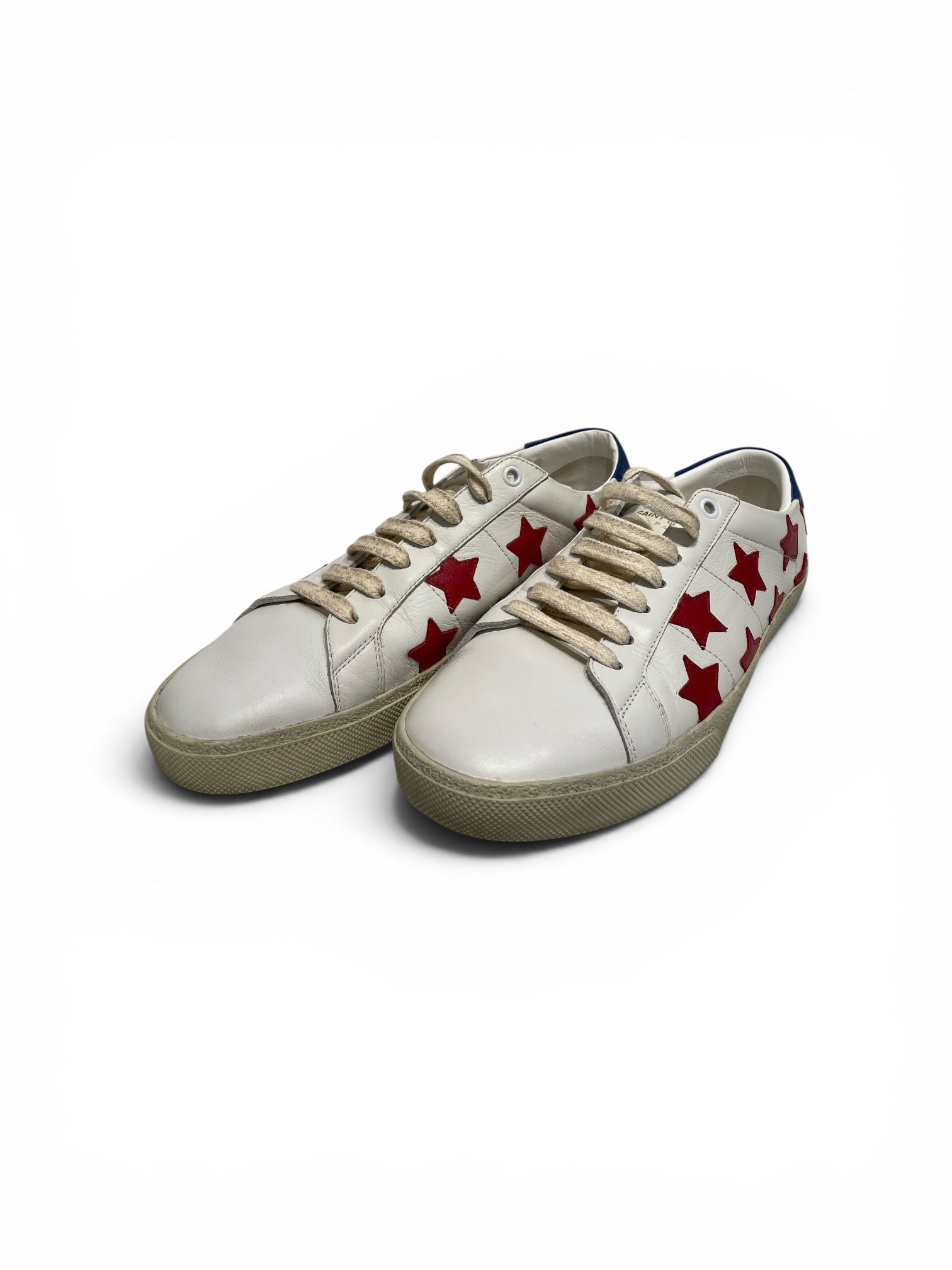 YVES SAINT LAURENT/Low-Sneakers/EU 40/WHT/DE 549539 Red Stars view 1