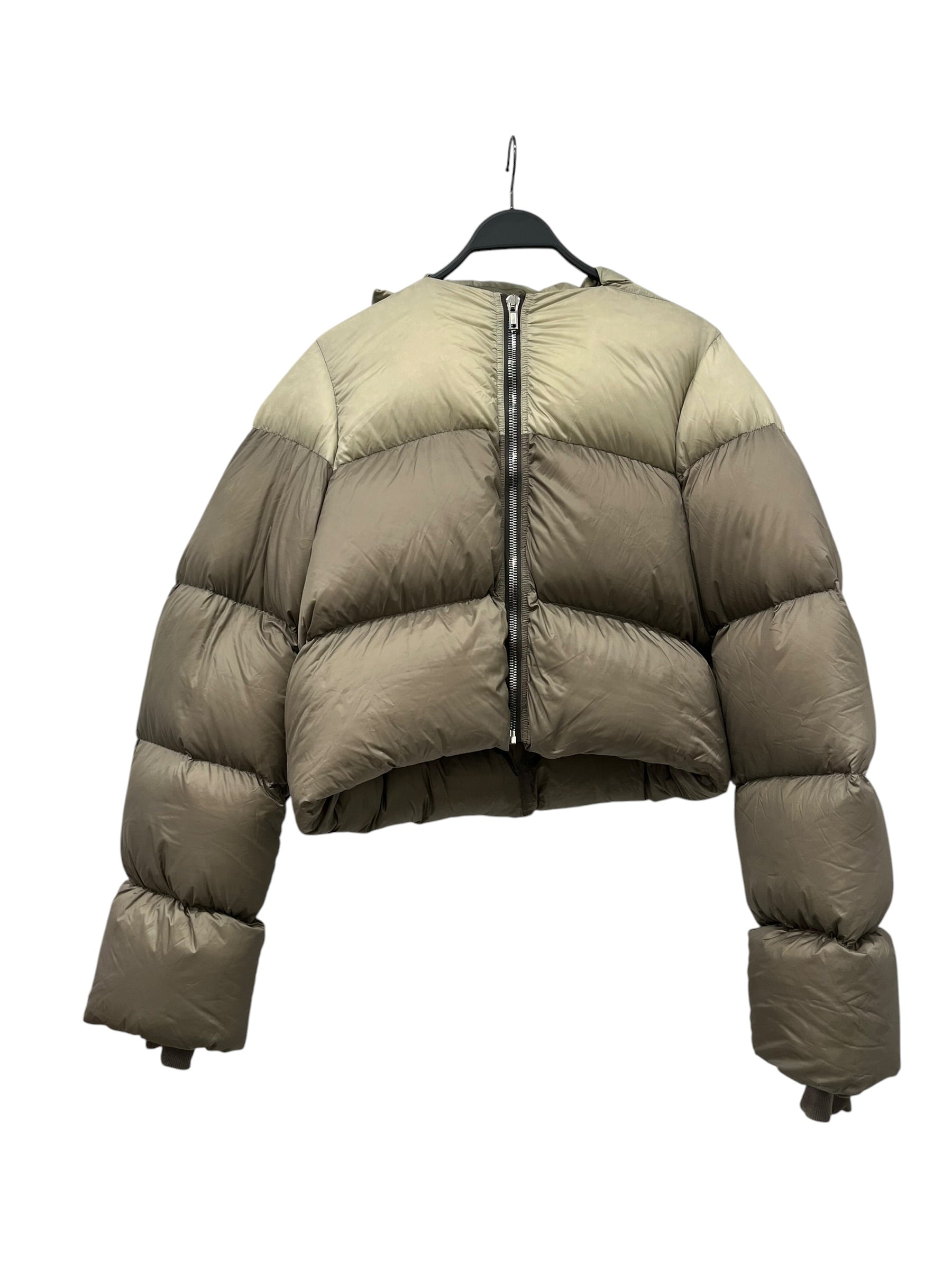 Rick Owens/Jacket/4/Nylon/BEG/FUNNEL NECK HALF CREAM/TAN view 1