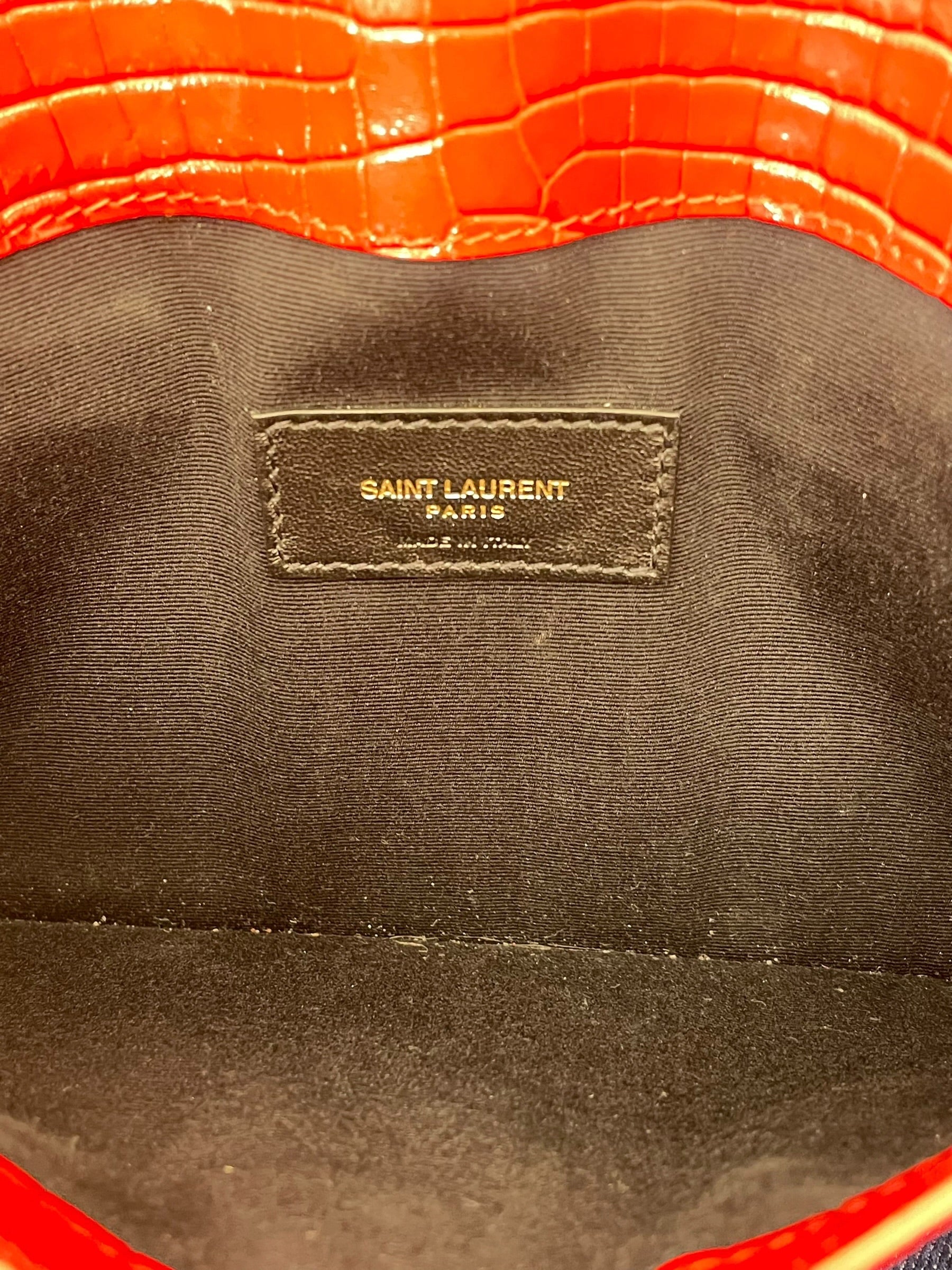 SAINT LAURENT/Pouch/Croco Embossed uptown view 4