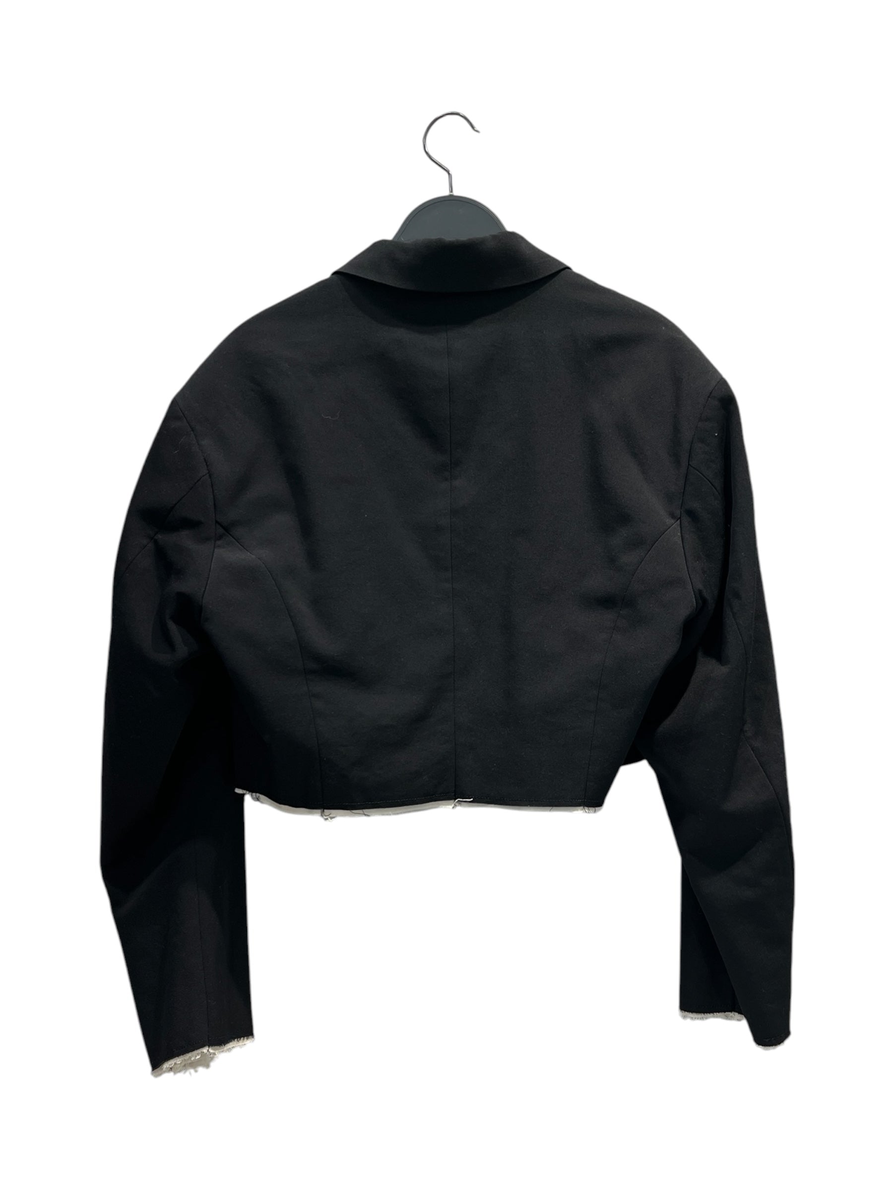 AMBUSH/Jacket/1/Cotton/BLK/CROPPED DISTRESSED BLAZER view 2