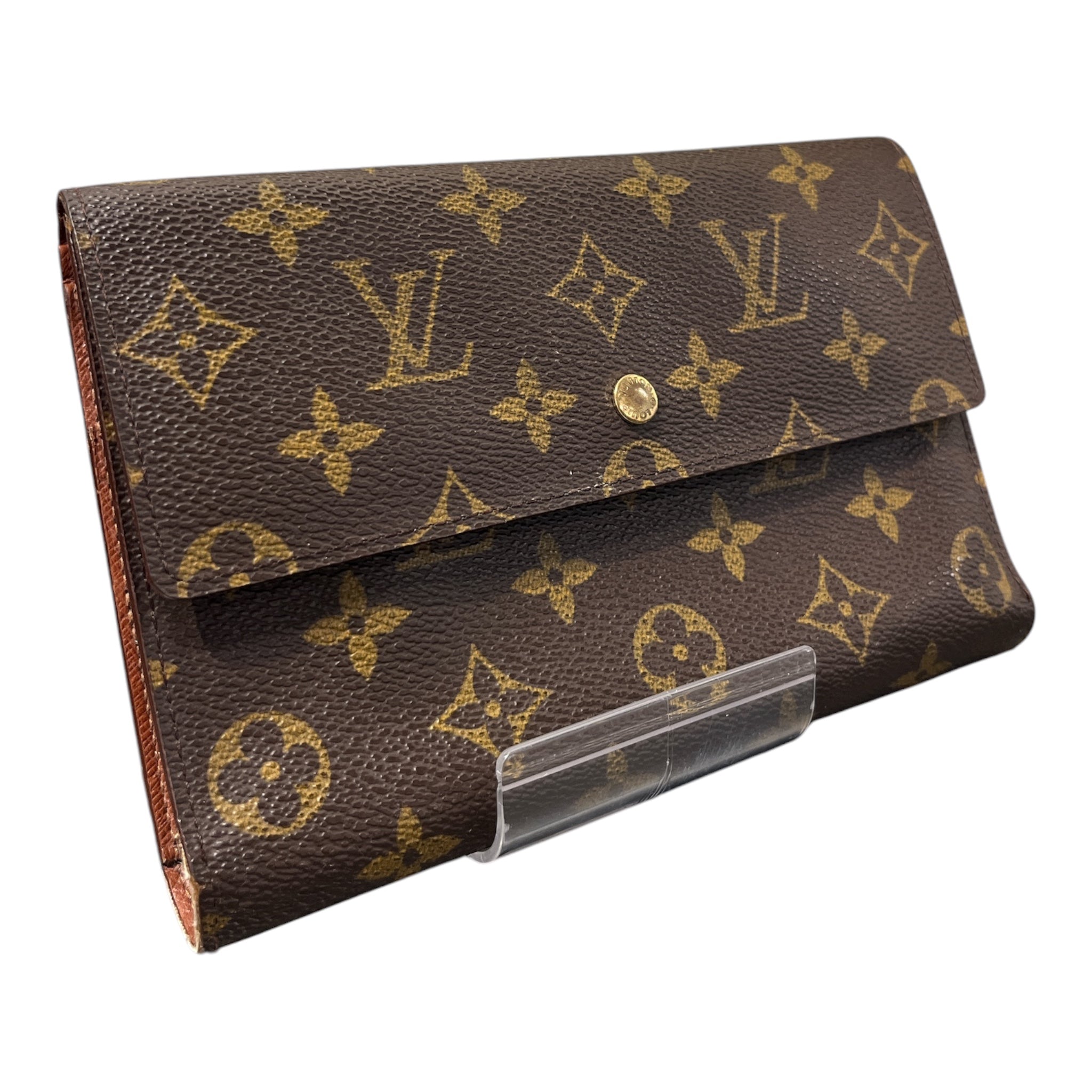 LOUIS VUITTON/Trifold Wallet/Monogram/Leather/BRW/L's/ view 1