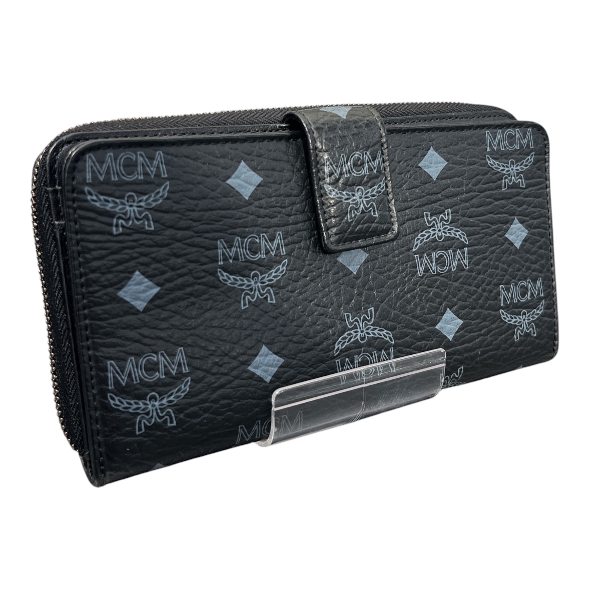 MCM/Long Wallet/Monogram/Leather/BLK/L's/ view 1