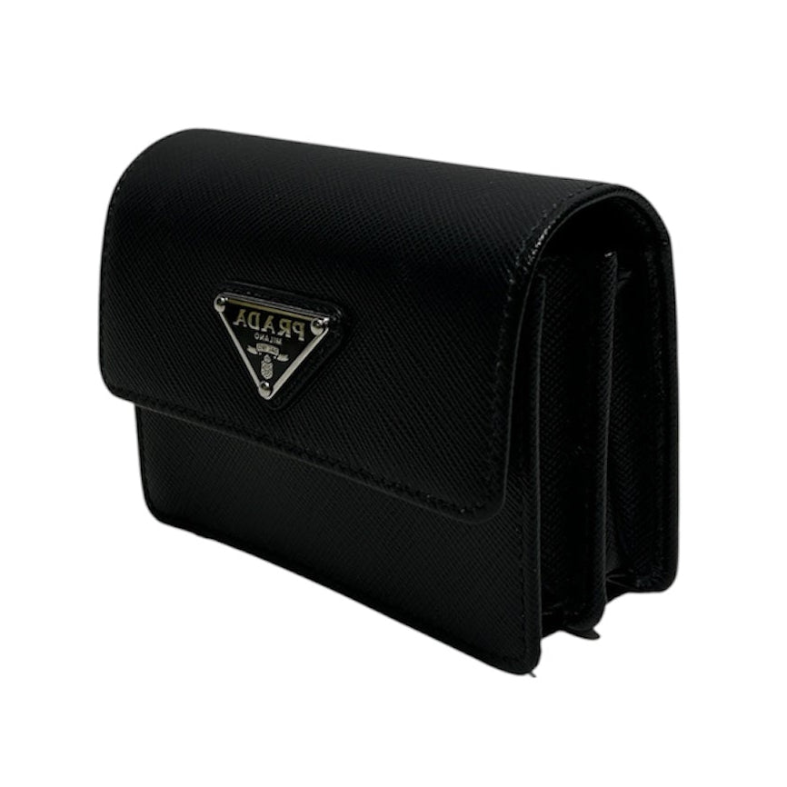 PRADA/Wallet/Leather/BLK/Play Card Holder view 1