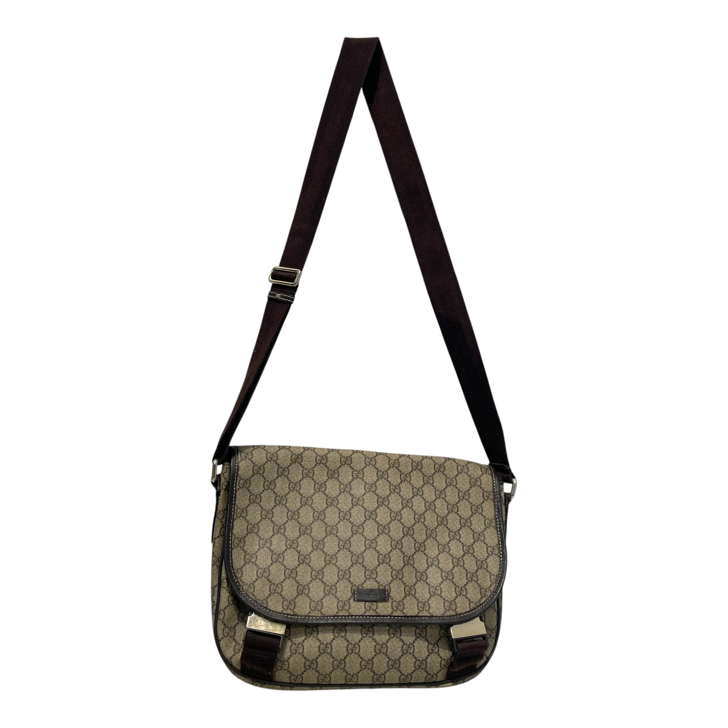 GUCCI/Cross Body Bag/Monogram/Leather/BRW/Guciisma Shoulder BAg view 1