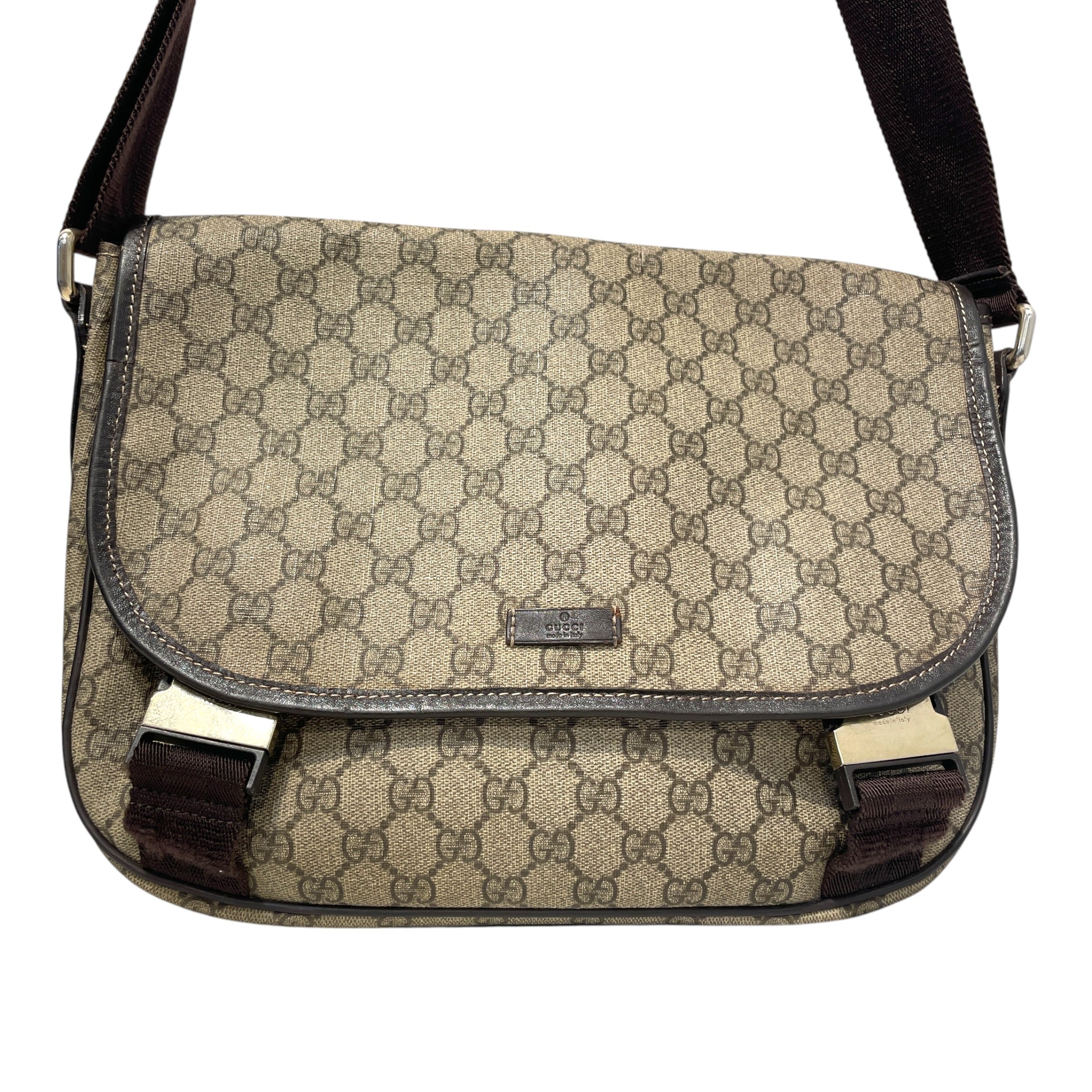 GUCCI/Cross Body Bag/Monogram/Leather/BRW/Guciisma Shoulder BAg view 2