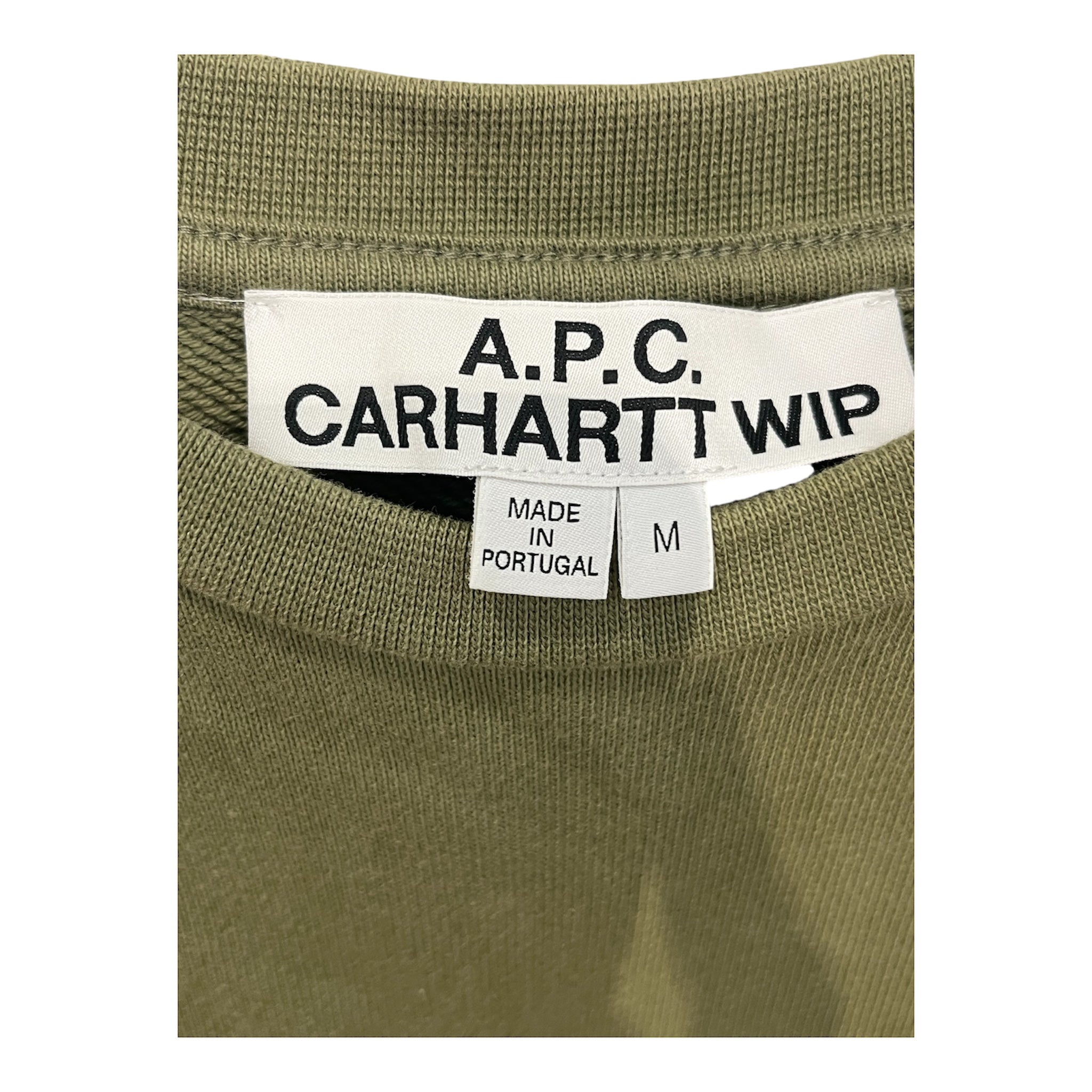 A.P.C./Carhartt/Sweatshirt/M/Cotton/KHK/"A.P" CARHARTT LOGO FOR C view 5