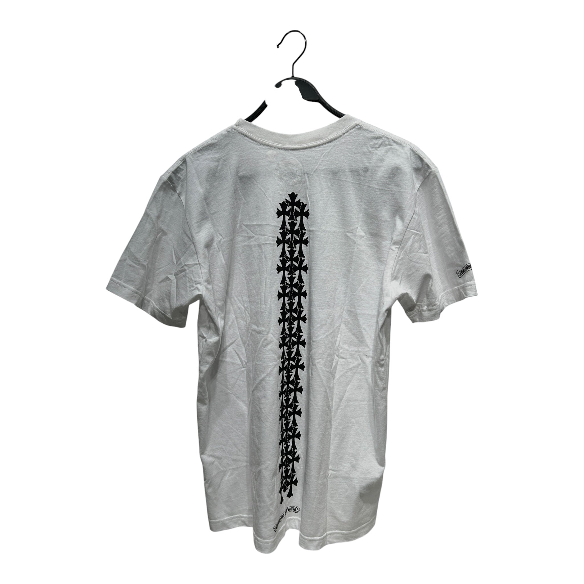 CHROME HEARTS/T-Shirt/L/Cotton/WHT/CROSS TIRE TRACK BACK LOGO view 2