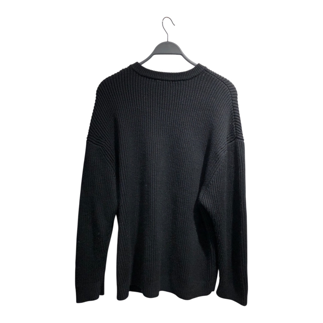 entire studios/Heavy Sweater/Wool/BLK/BLACK WOOL KNIT CREW view 2